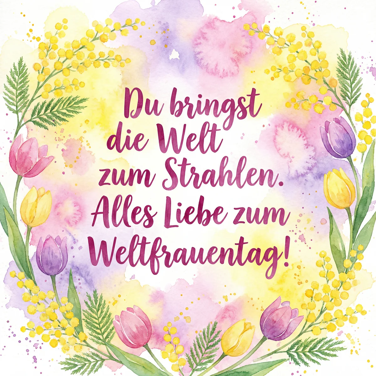 Kurzer Gruß zum Weltfrauentag für Freundin