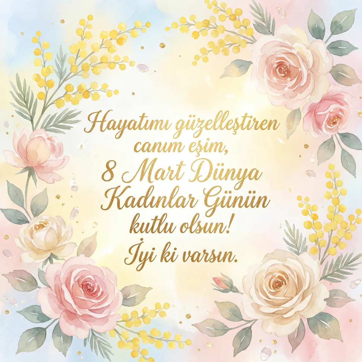 eşime Dünya Kadınlar Günü kutlaması