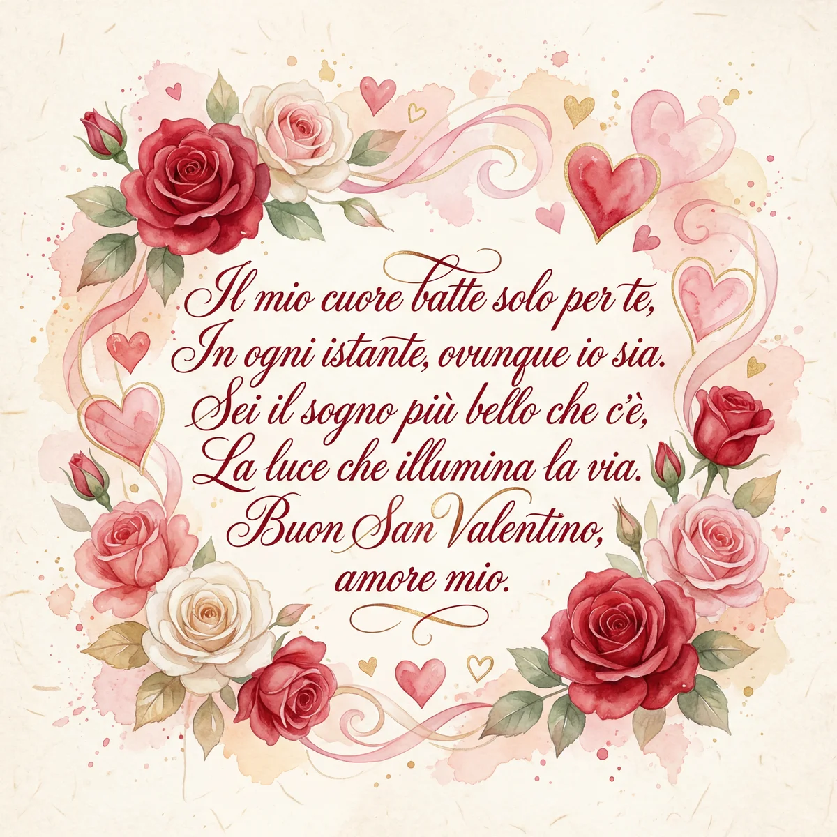 auguri di San Valentino per il mio amore