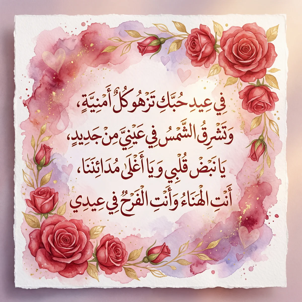 أجمل تهنئة عيد الحب للحبيبة