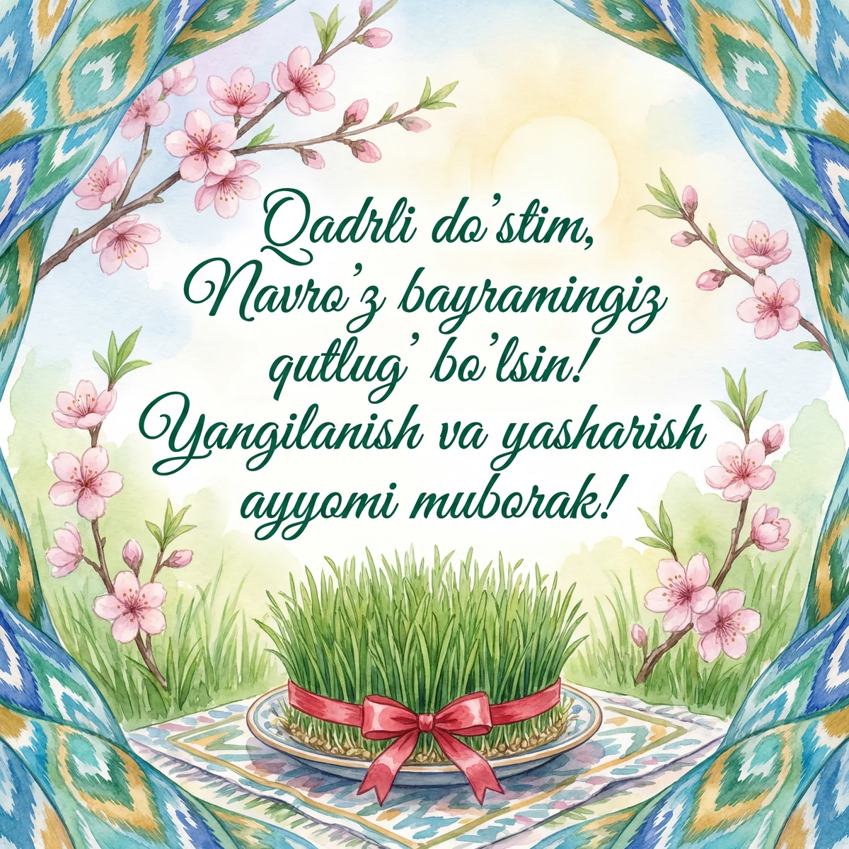 Qadrli do'stim, Navro'z bayramingiz qutlug' bo'lsin!