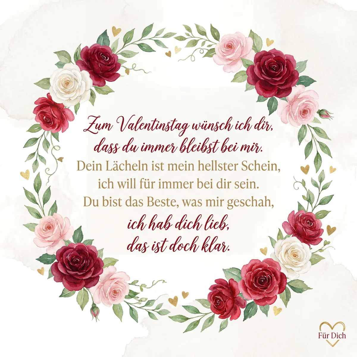 Valentinstag Grußkarte für meine Liebste