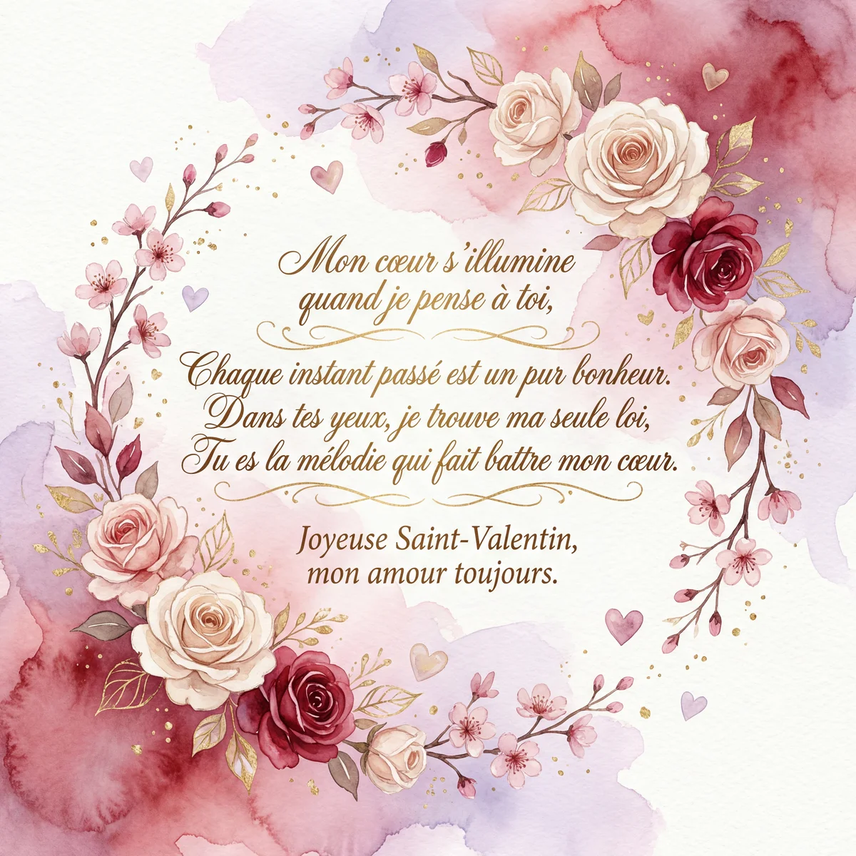 Voeux de Saint-Valentin pour mon amour