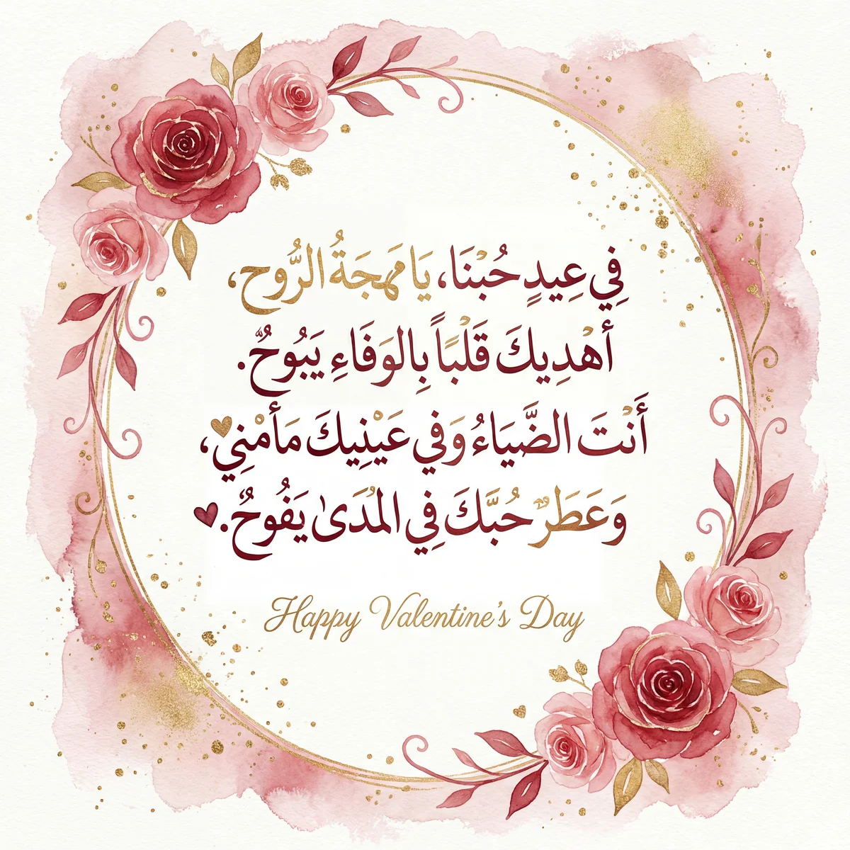 بطاقة تهنئة لعيد الحب للحبيب