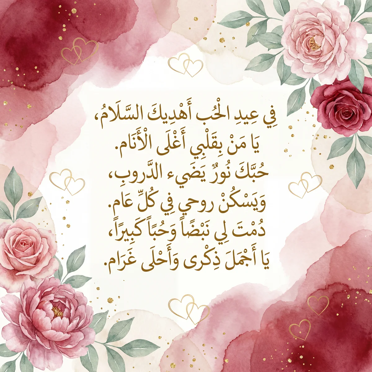 تهنئة عيد الحب