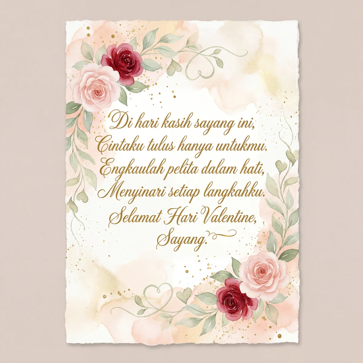 Ucapan Hari Valentine untuk kekasihku