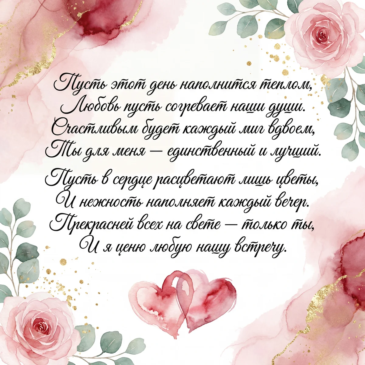 поздравление любимому с Днем святого Валентина