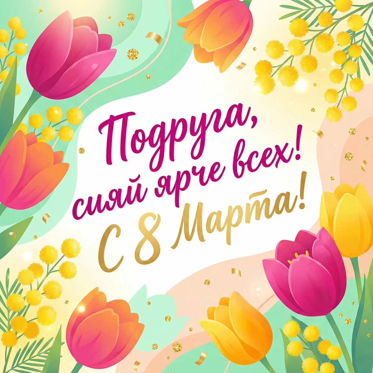 поздравление с 8 марта подруге