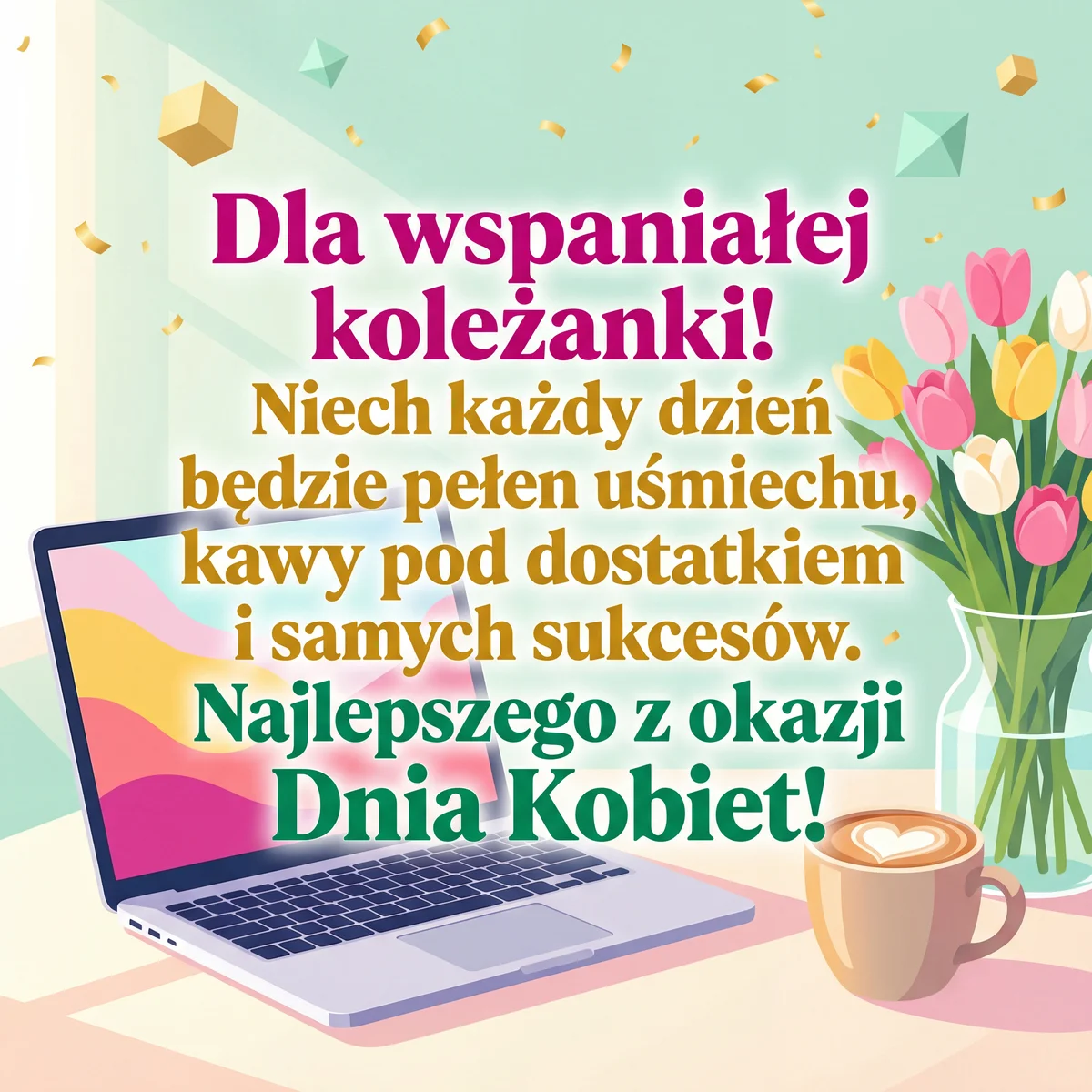 życzenia na Dzień Kobiet dla koleżanki z pracy