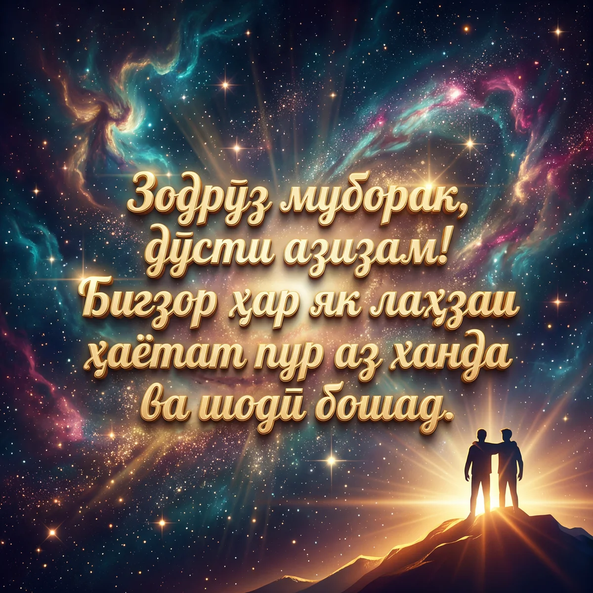 Табрикоти зодрӯз барои дӯсти наздик