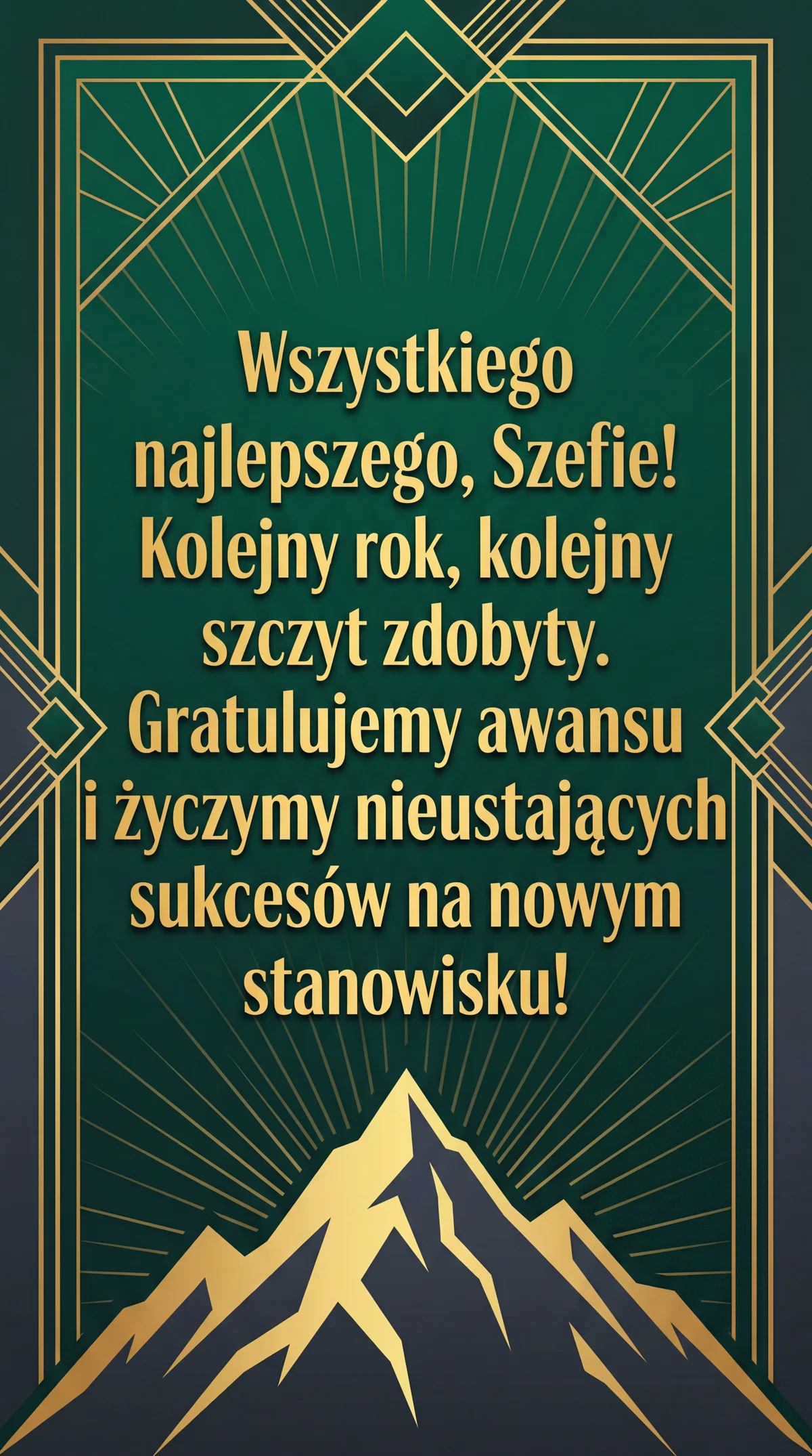 życzenia urodzinowe dla szefa z okazji awansu