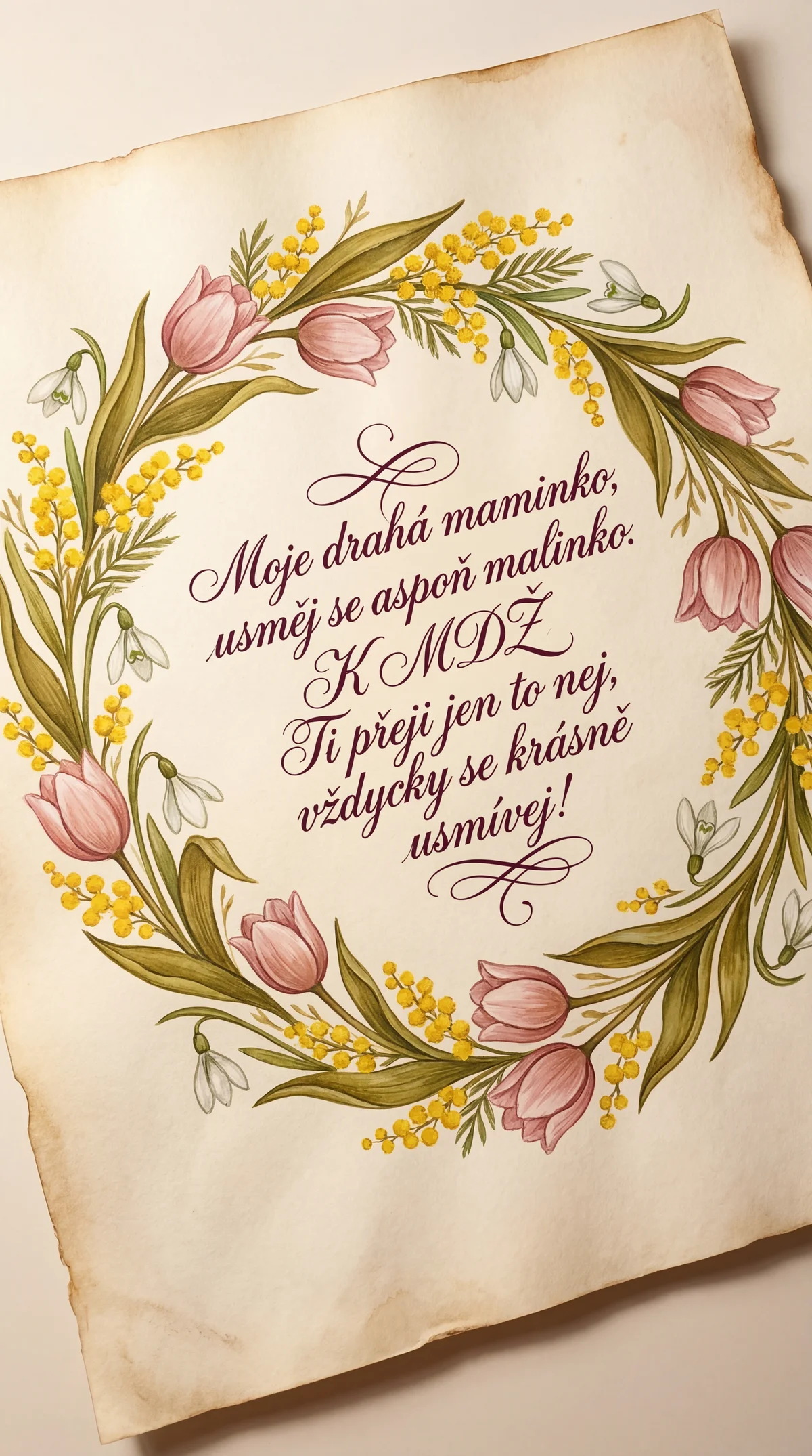 Přání k Mezinárodnímu dni žen pro maminku