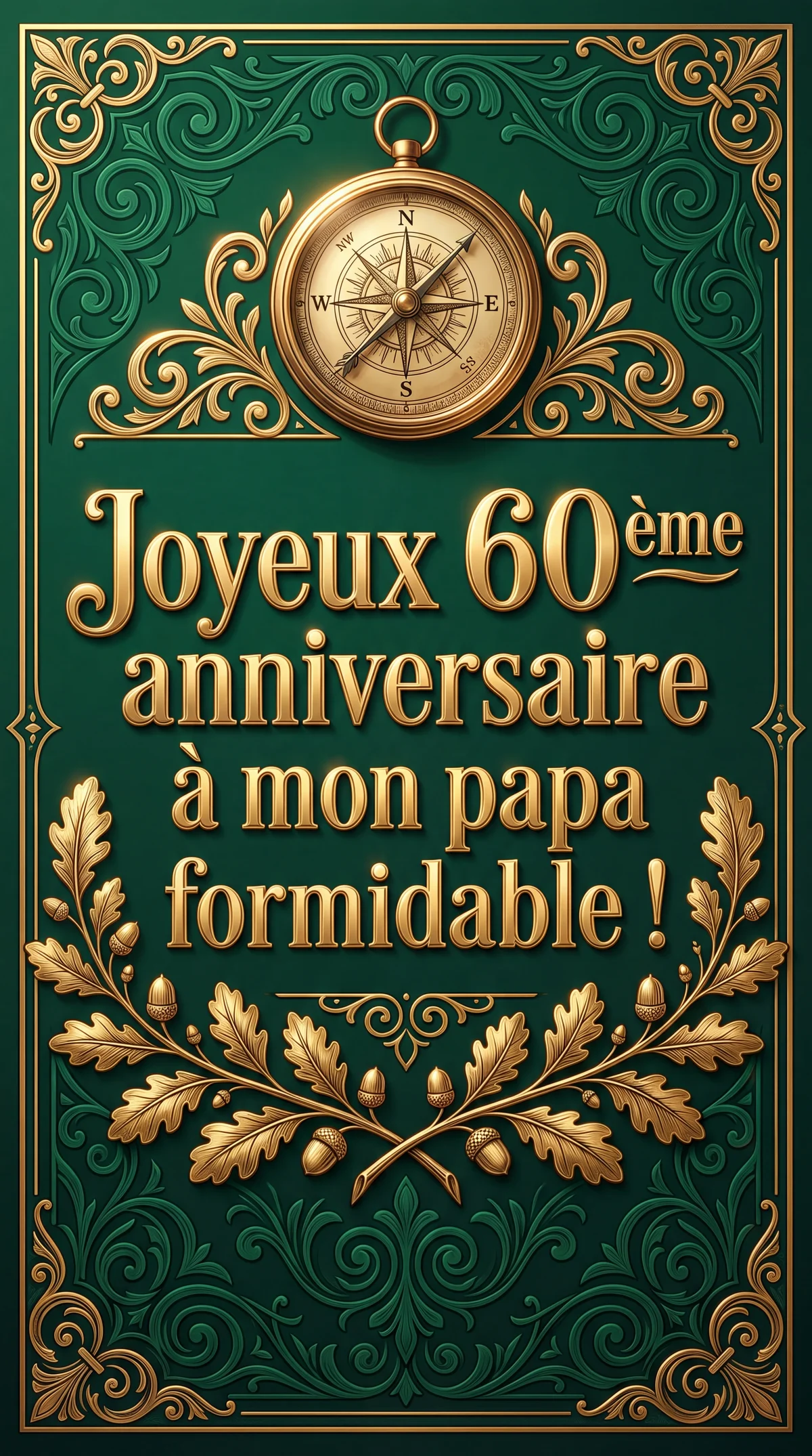 Joyeux anniversaire à mon papa formidable pour ses 60 ans