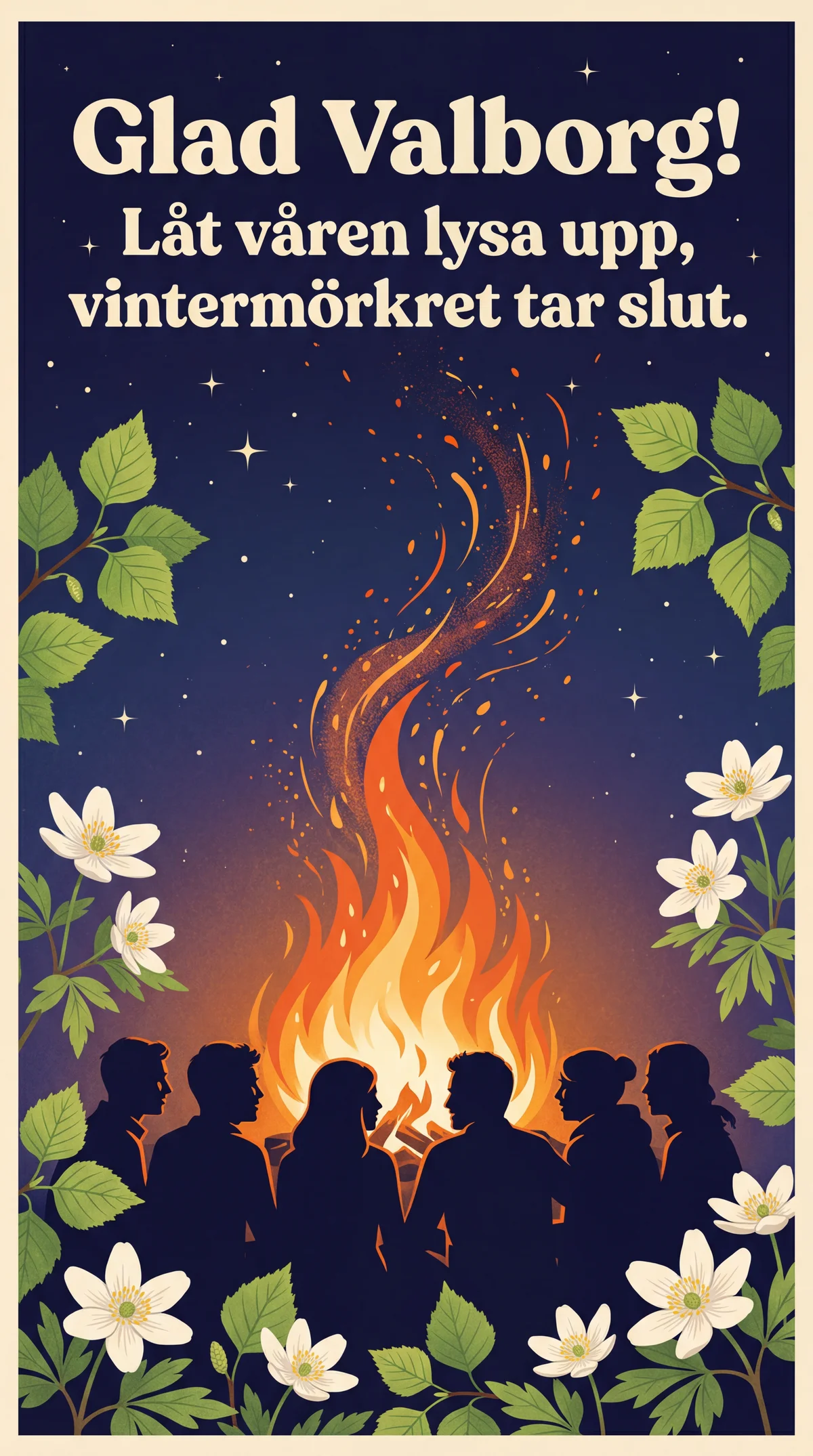 Valborgshälsning till vänner
