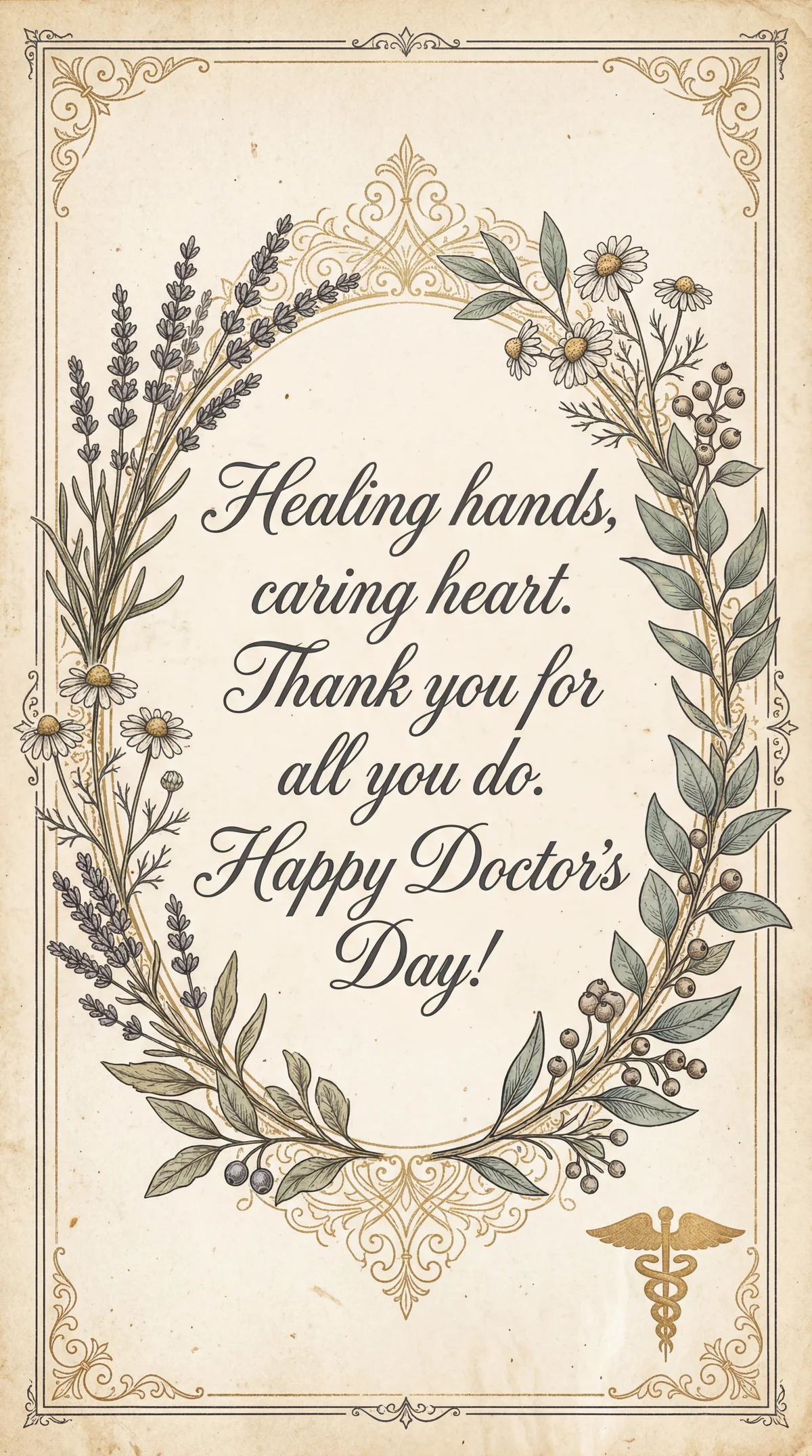 Thank you card for a doctor on Doctor's Day