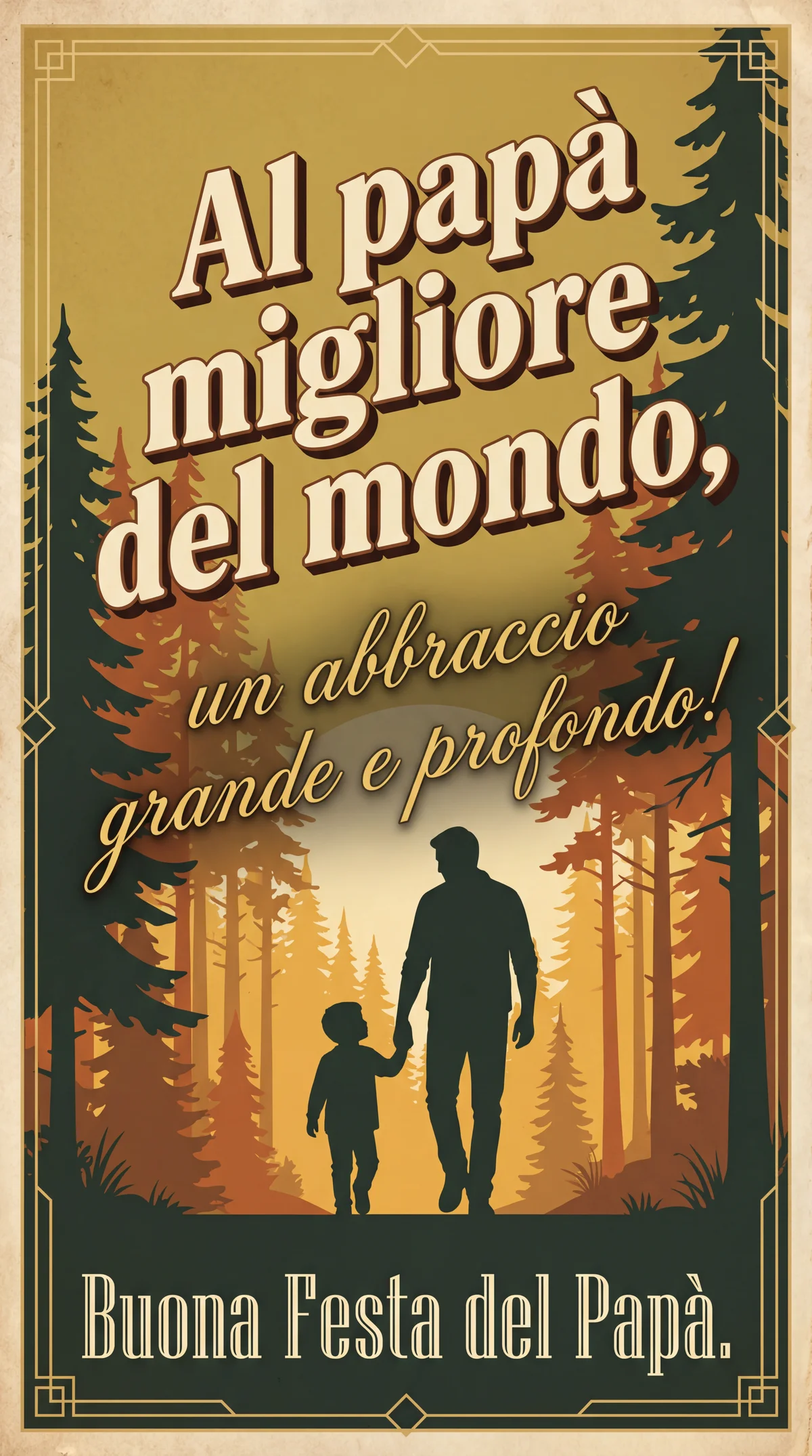 biglietto d'auguri per la Festa del Papà