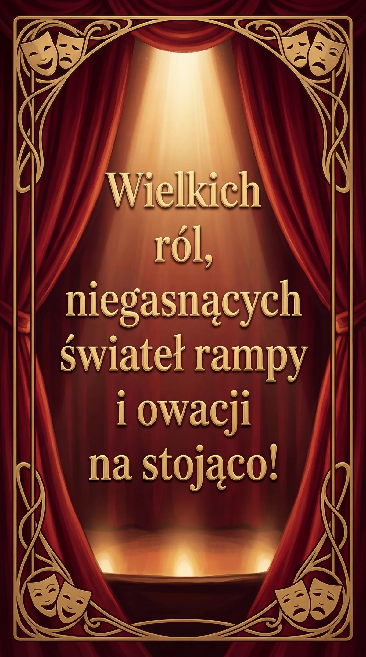 życzenia na Dzień Teatru dla aktora