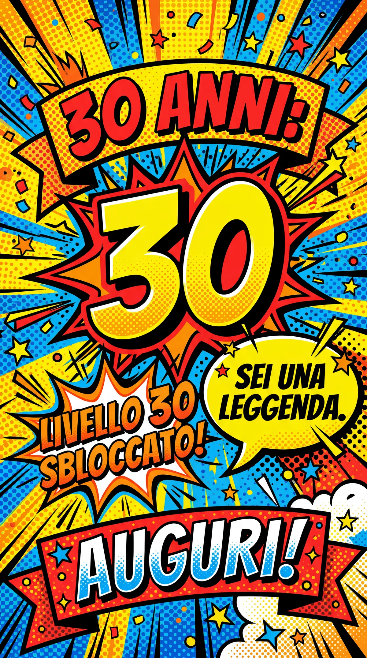 biglietto di auguri per il 30° compleanno di un amico