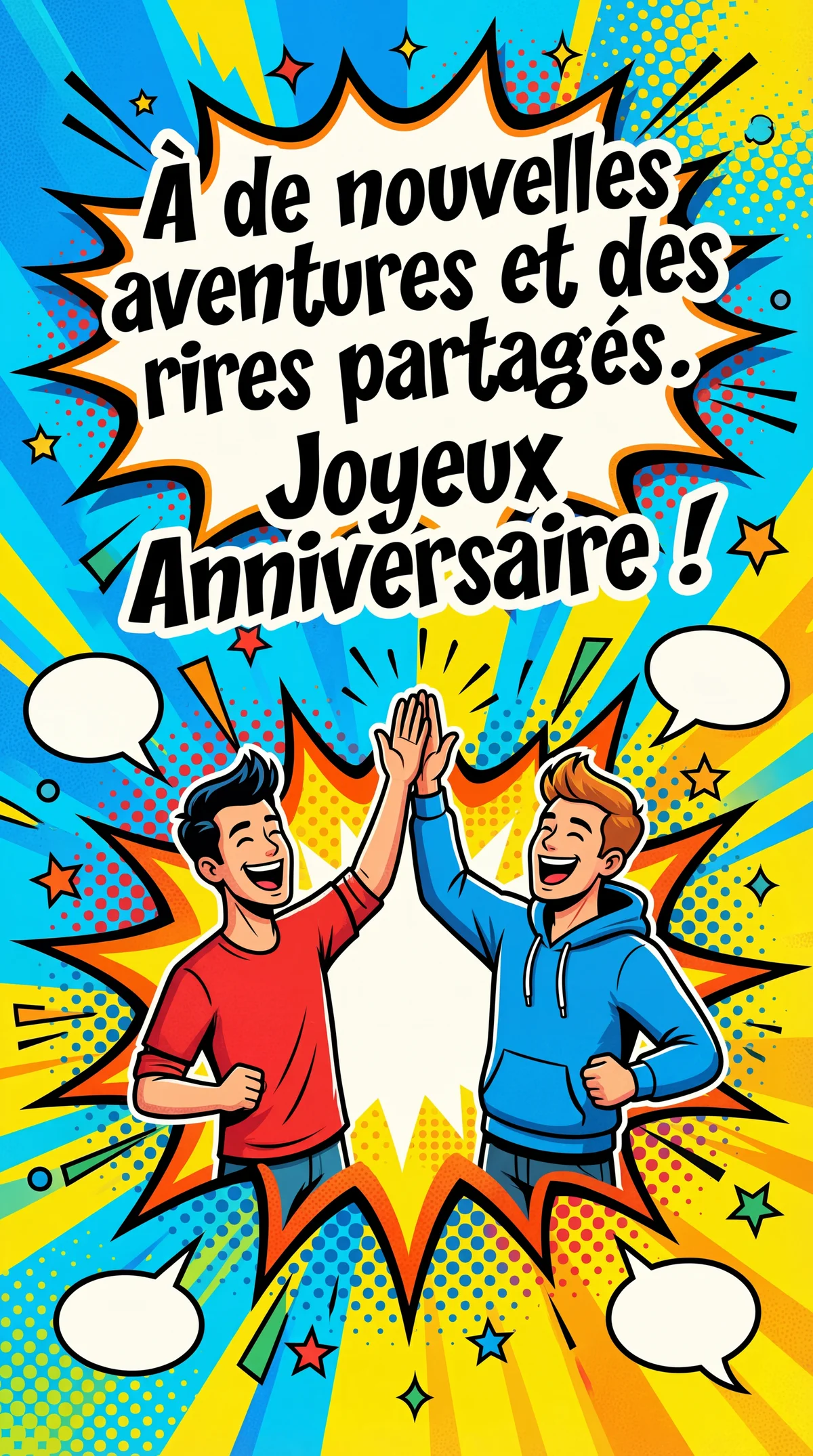 carte d'anniversaire pour un ami