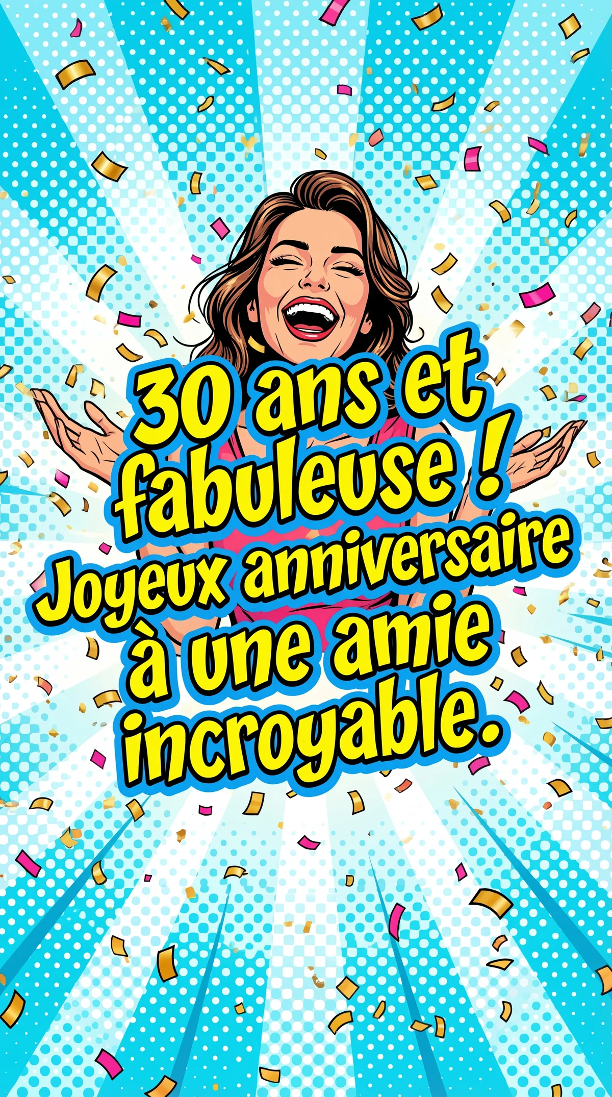 carte d'anniversaire joyeuse pour les 30 ans d'une amie