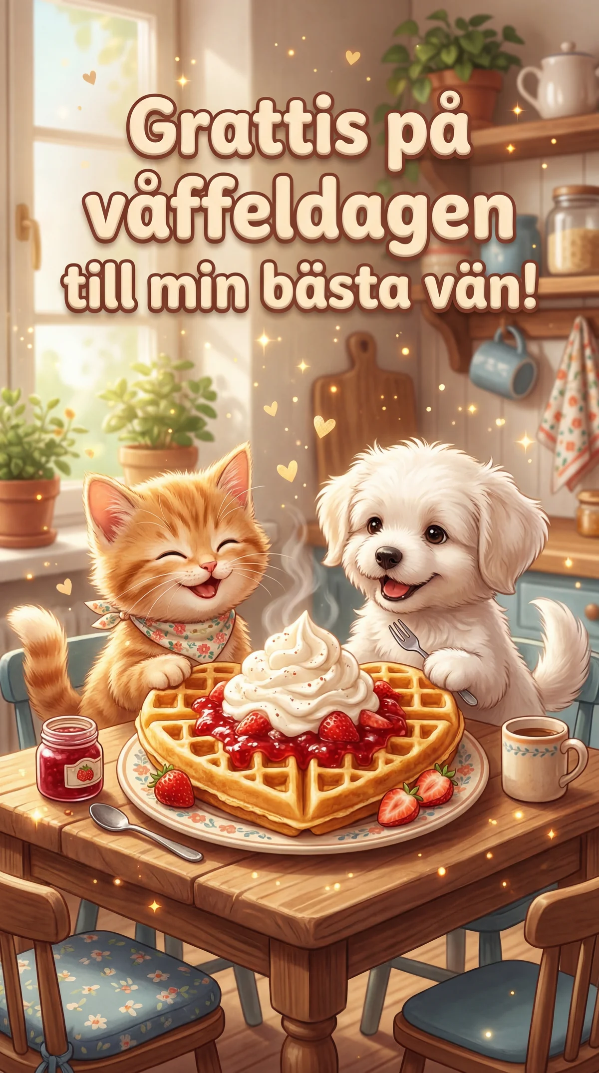 Grattis på våffeldagen till min bästa vän!