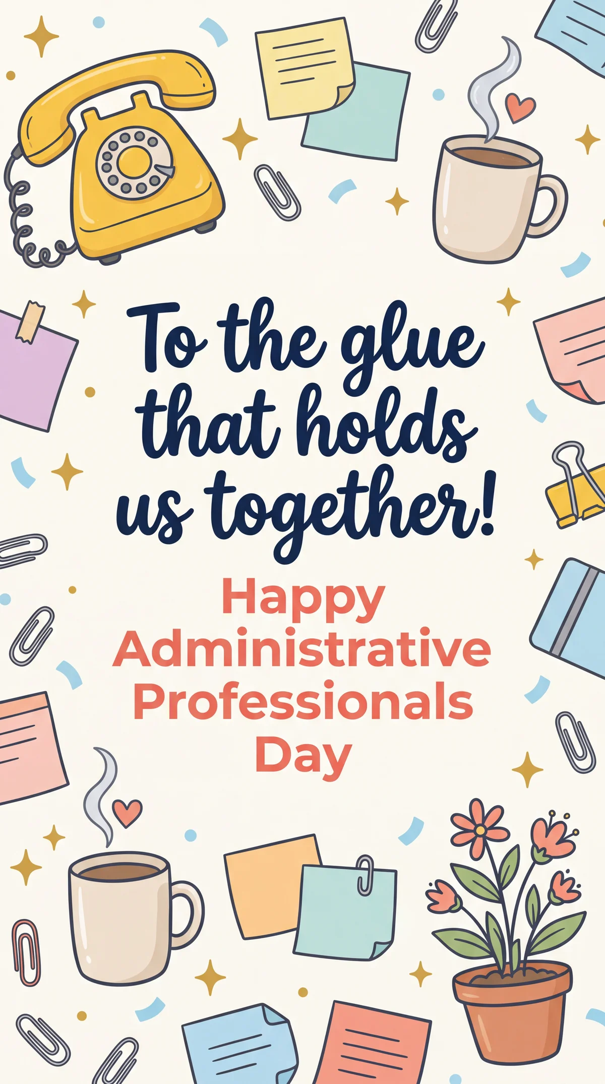 Happy Administrative Professionals Day card for a colleague
