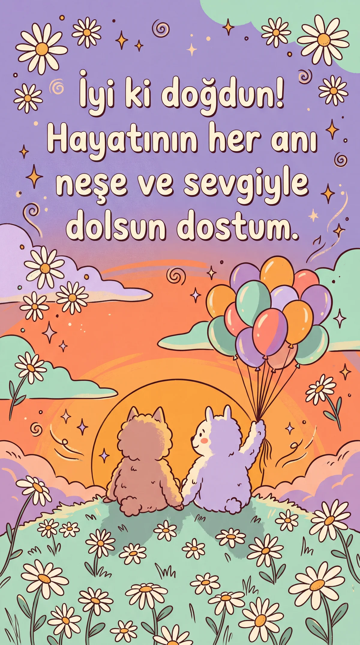 Yakın arkadaşıma doğum günü kutlama mesajı