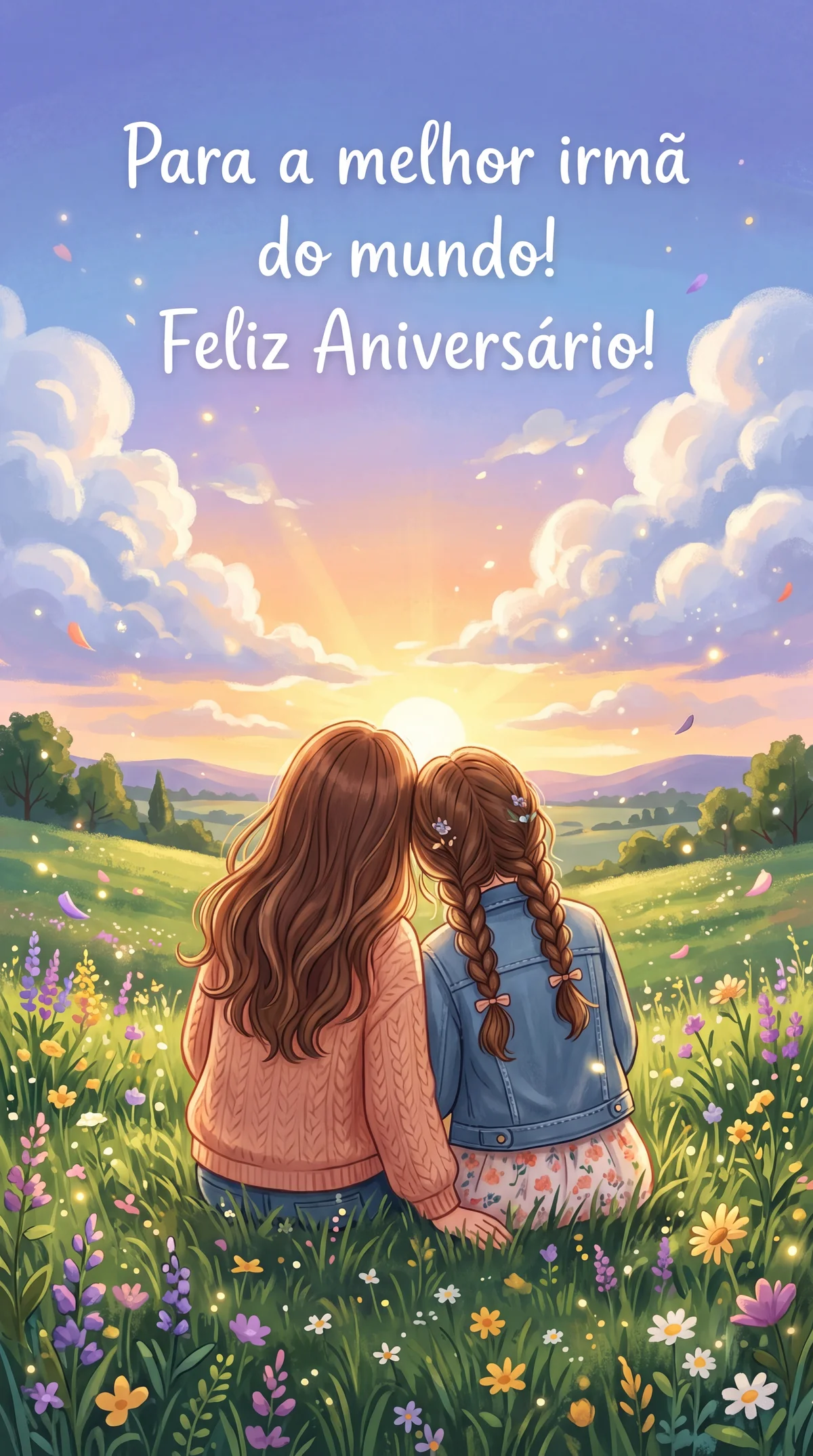 cartão de aniversário para irmã