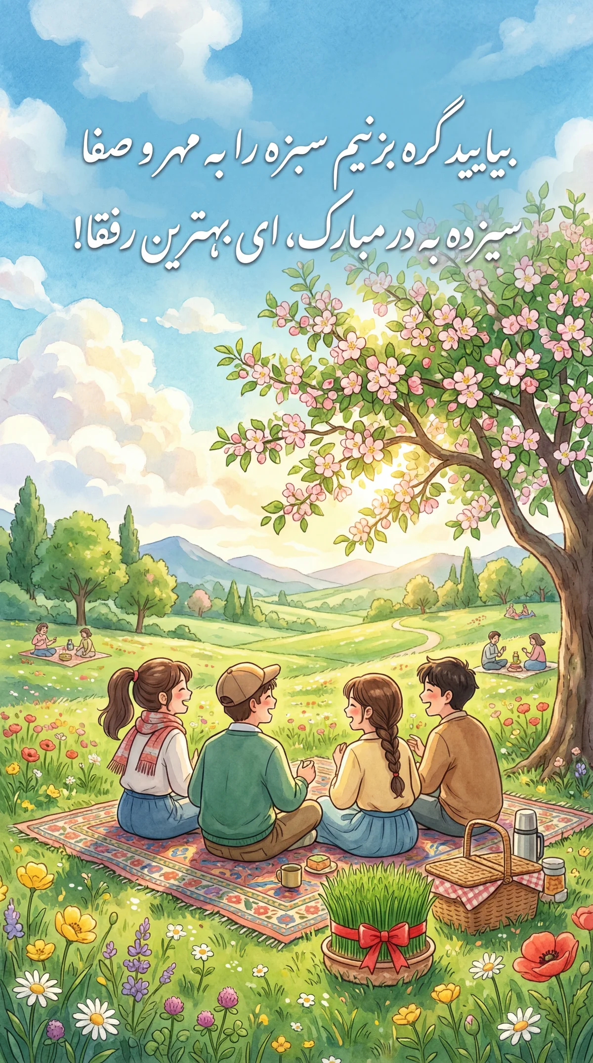 کارت تبریک سیزده به در برای دوستان