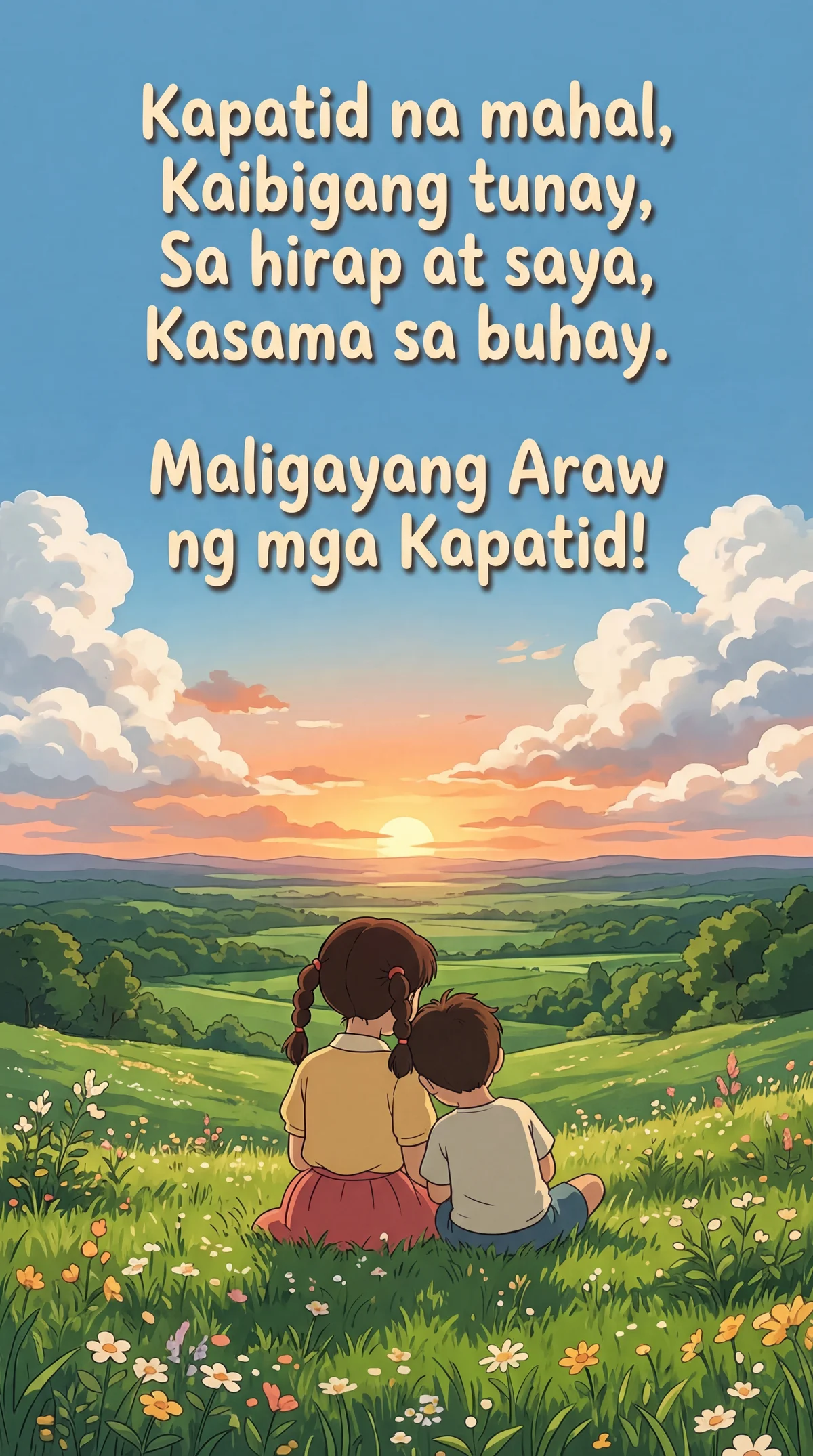 pagbati para sa kapatid sa Araw ng mga Kapatid