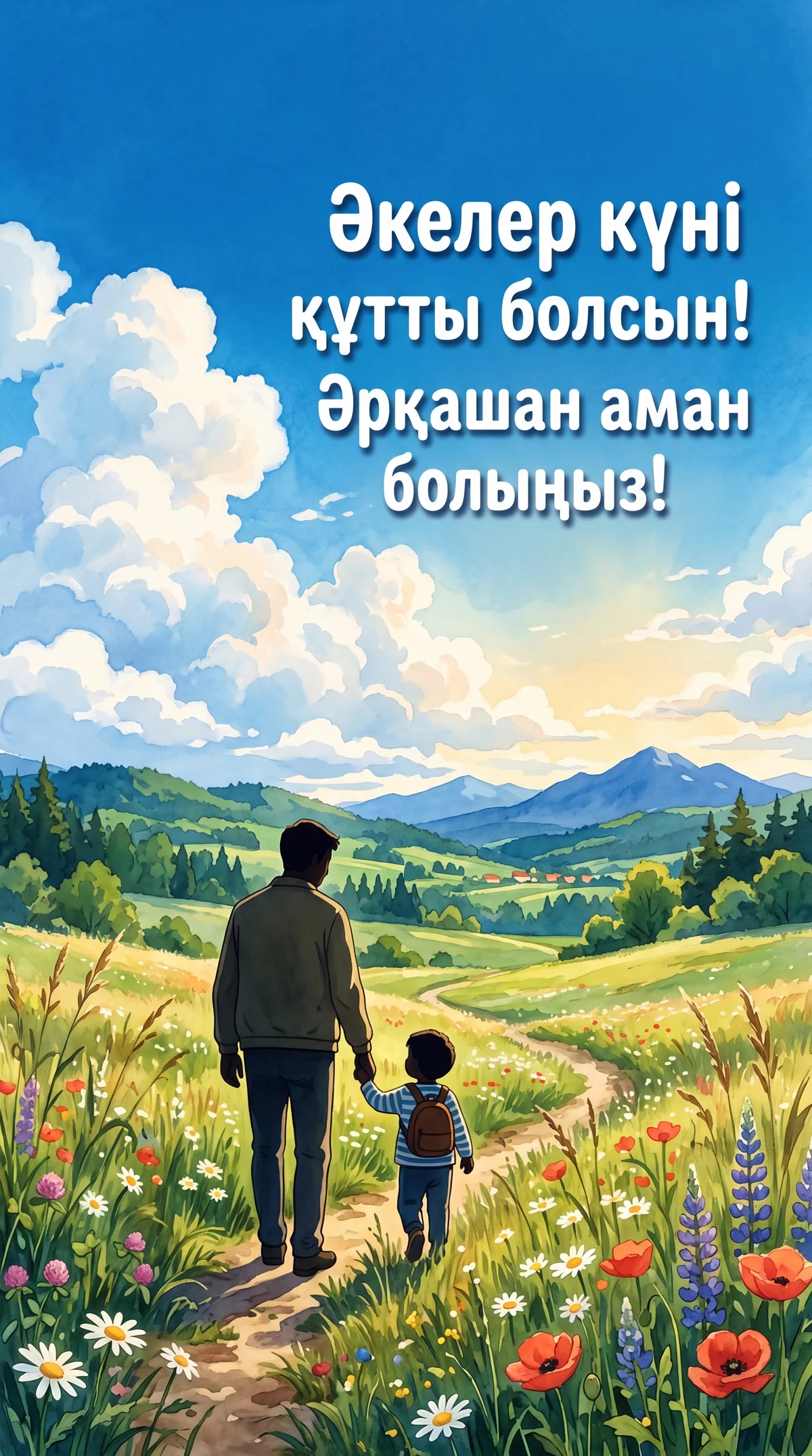 Әкелер күнімен құттықтау