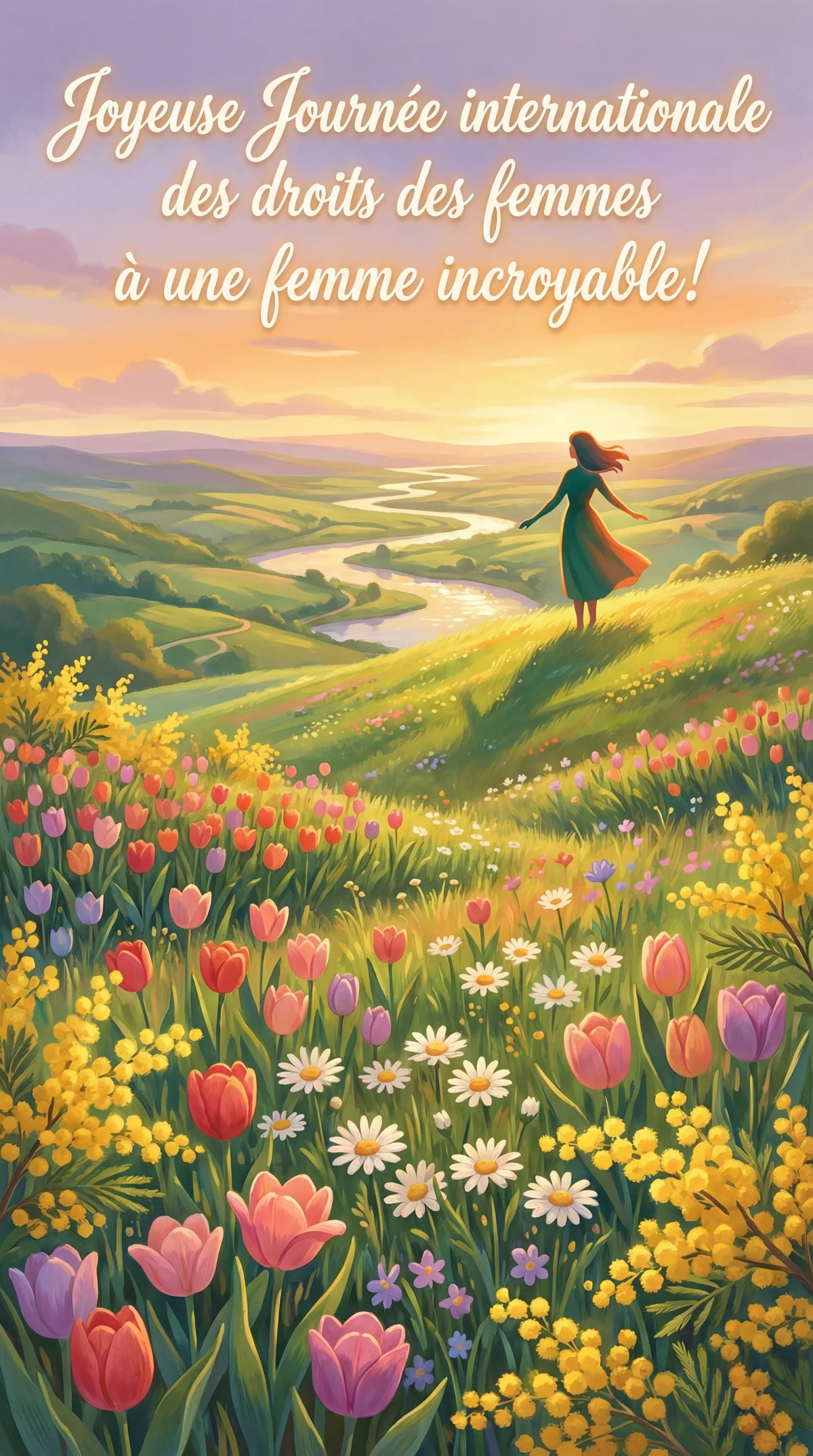 Joyeuse Journée internationale des droits des femmes à une f...
