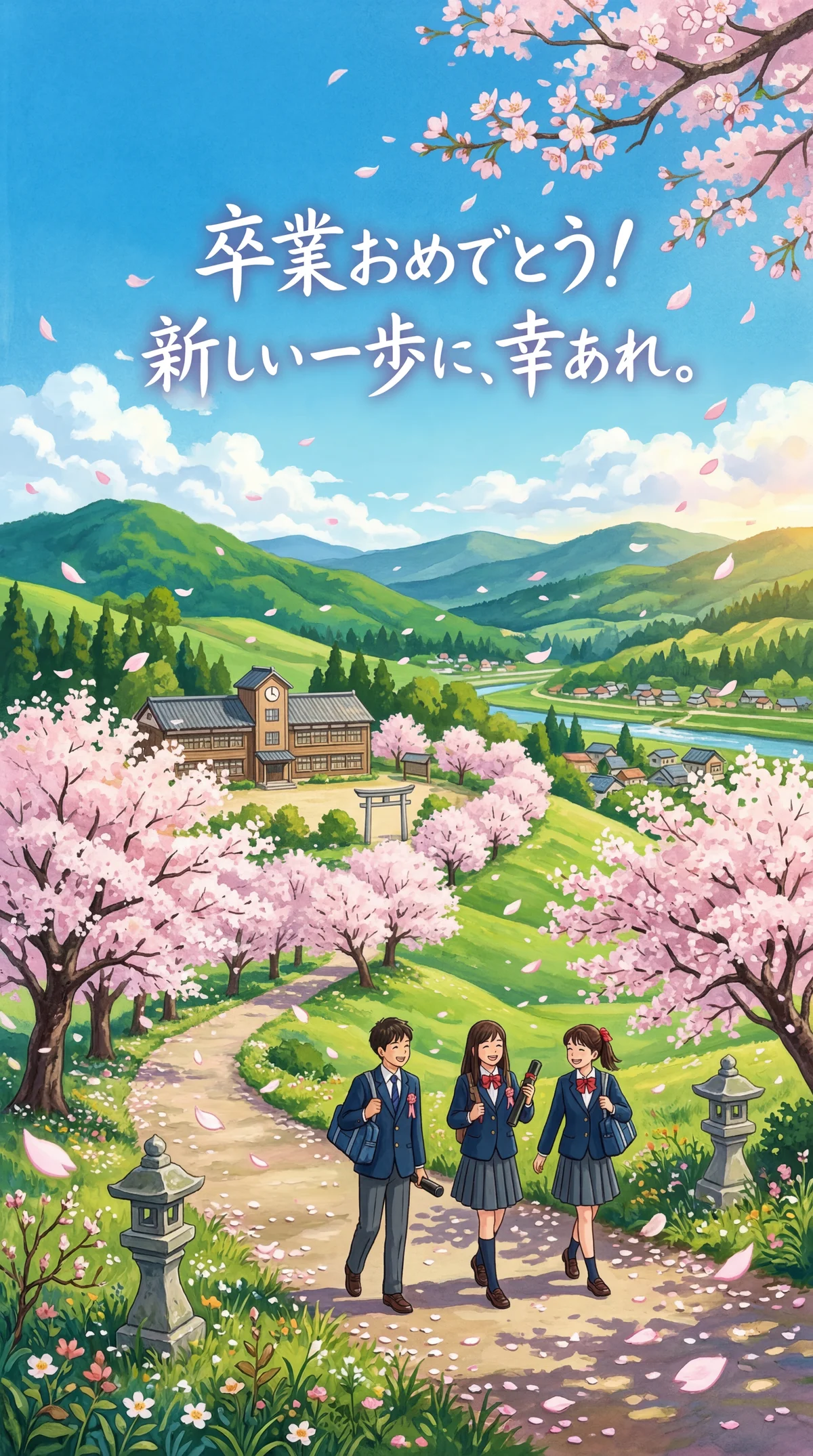 卒業おめでとう！新しい門出を祝して