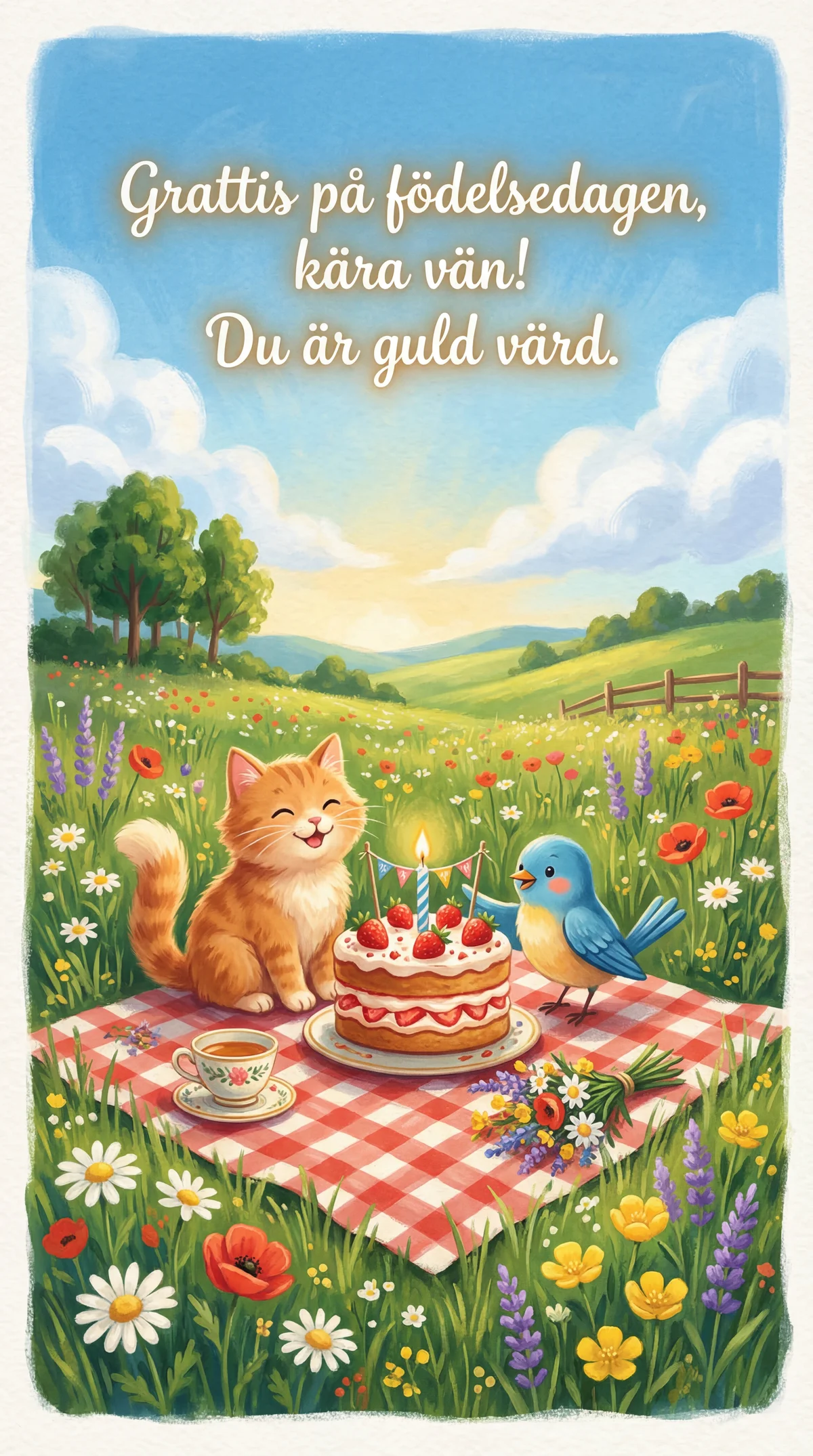 grattis på födelsedagen, kära vän