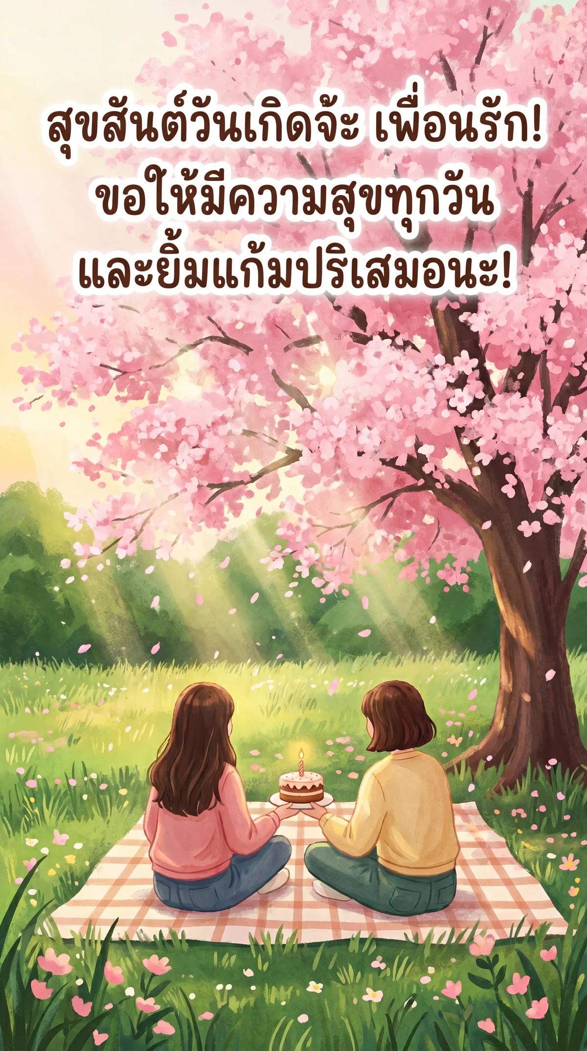 การ์ดวันเกิดสำหรับเพื่อนสนิท