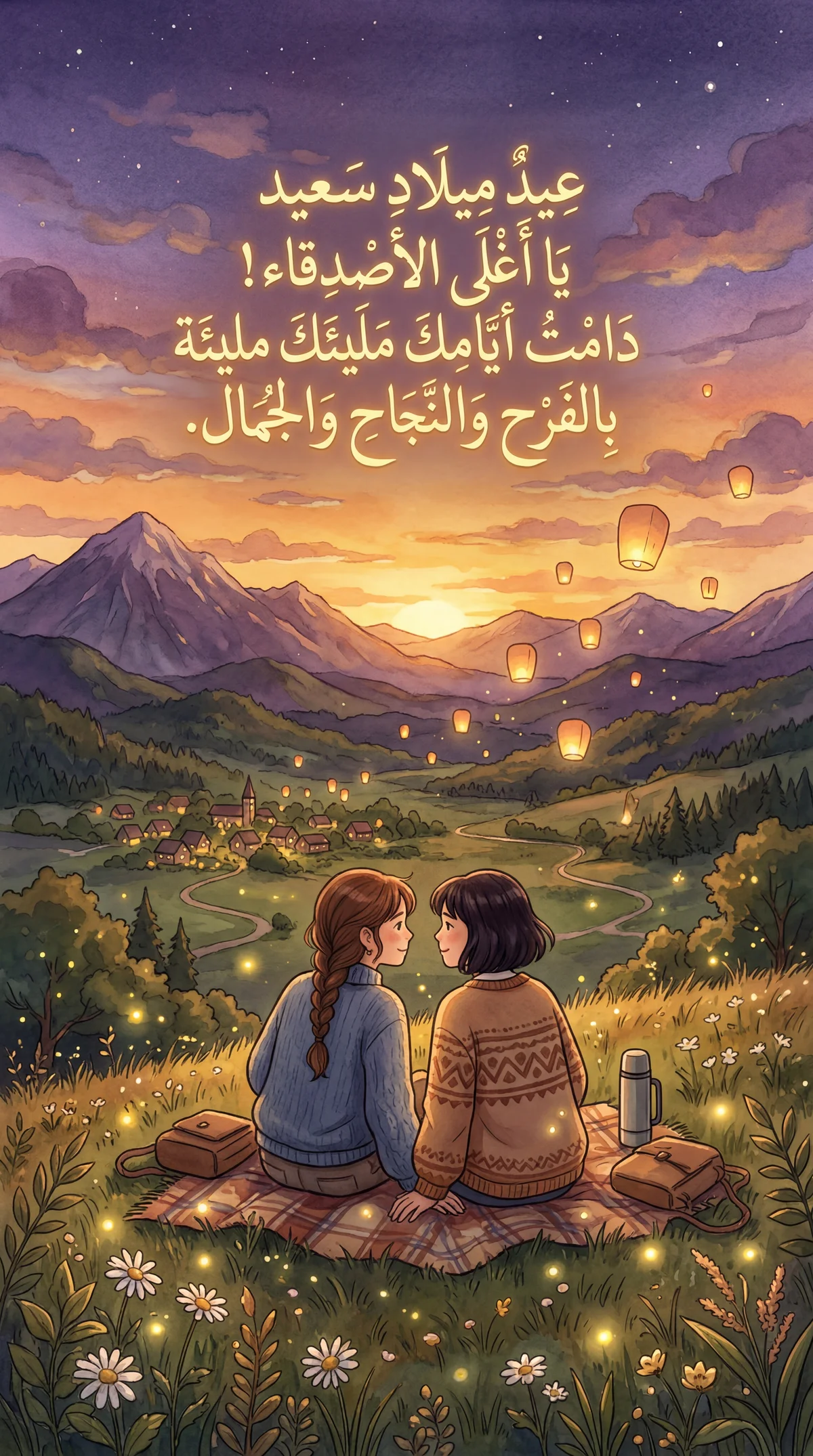 تهنئة عيد ميلاد صديق عزيز