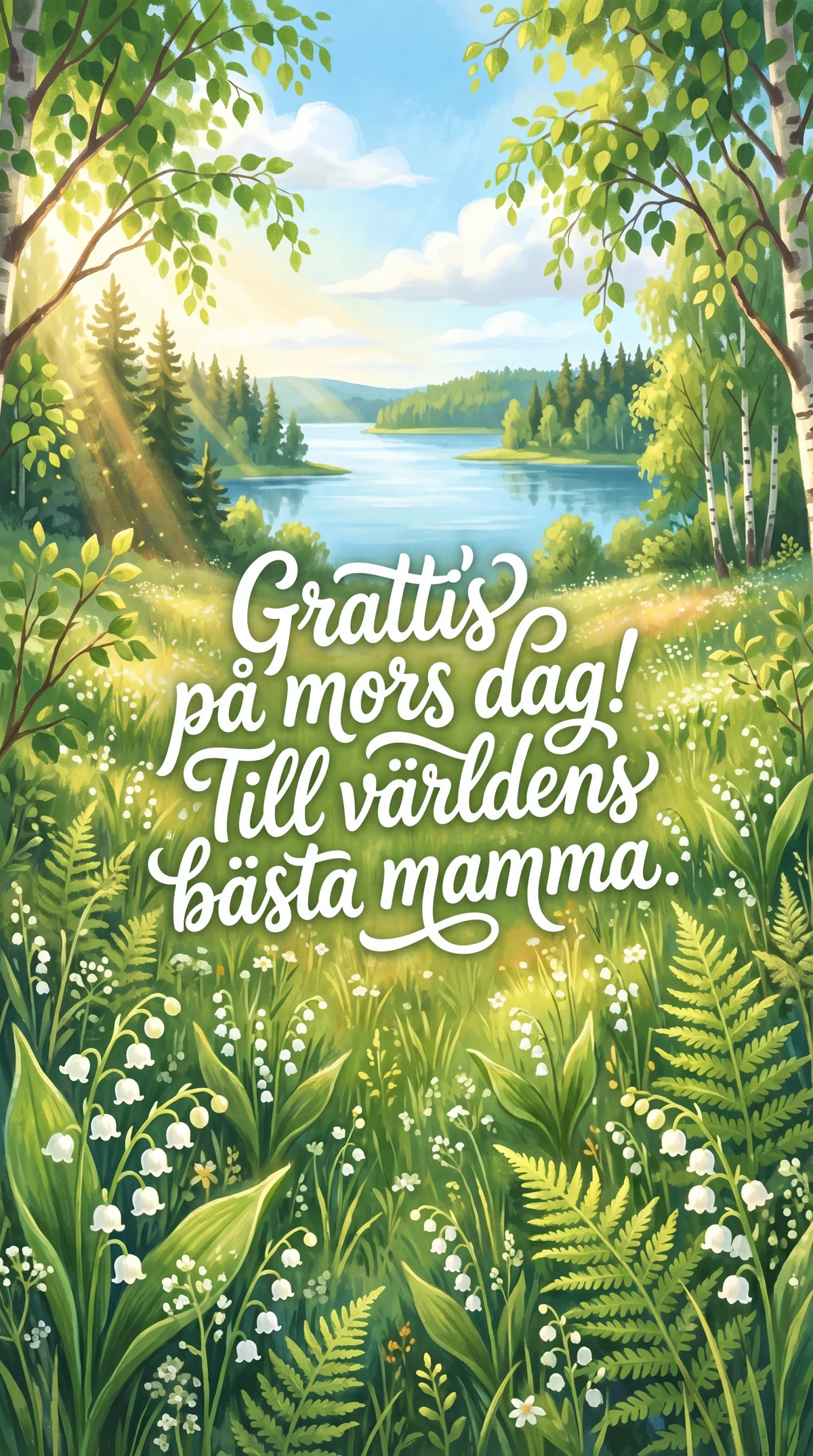 Mors dag-kort till mamma i Finland