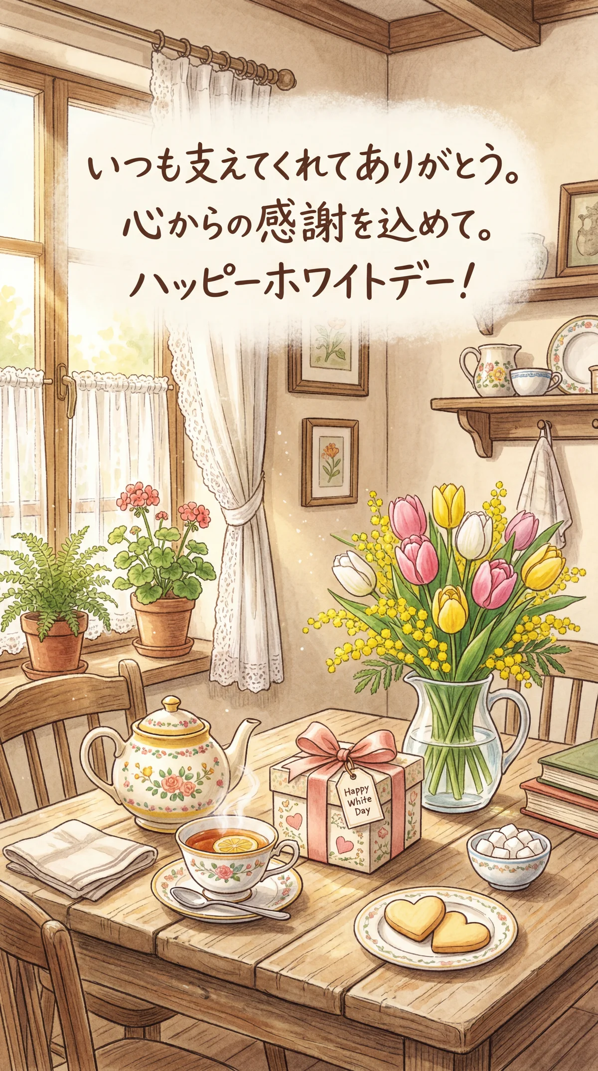 ホワイトデーに、いつもお世話になっている妻へ贈る感謝のメッセージ