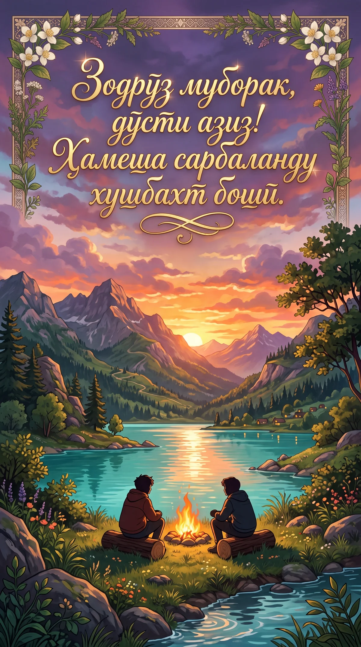 Табрикоти зодрӯз барои дӯсти азиз