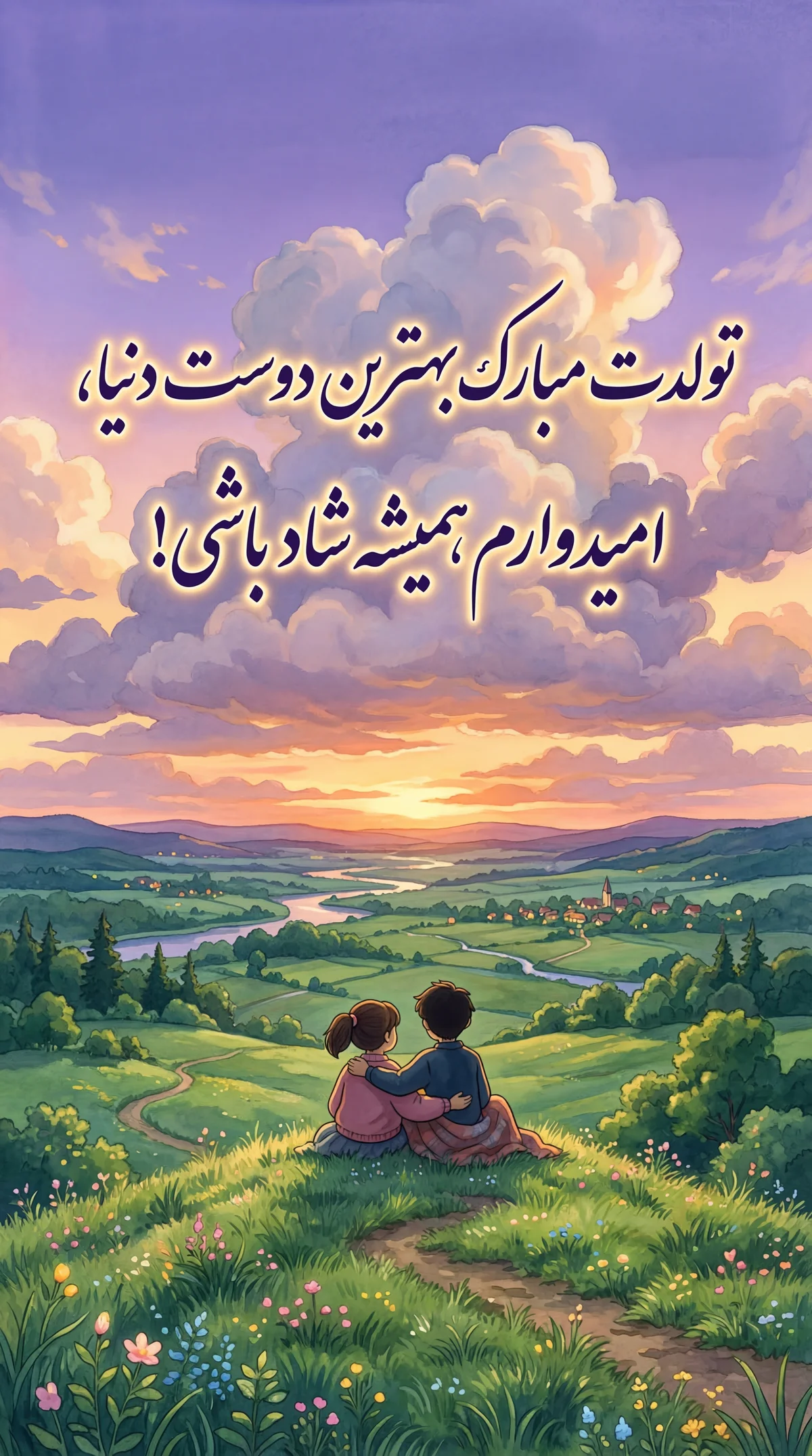 تولدت مبارک بهترین دوست دنیا، امیدوارم همیشه شاد باشی!