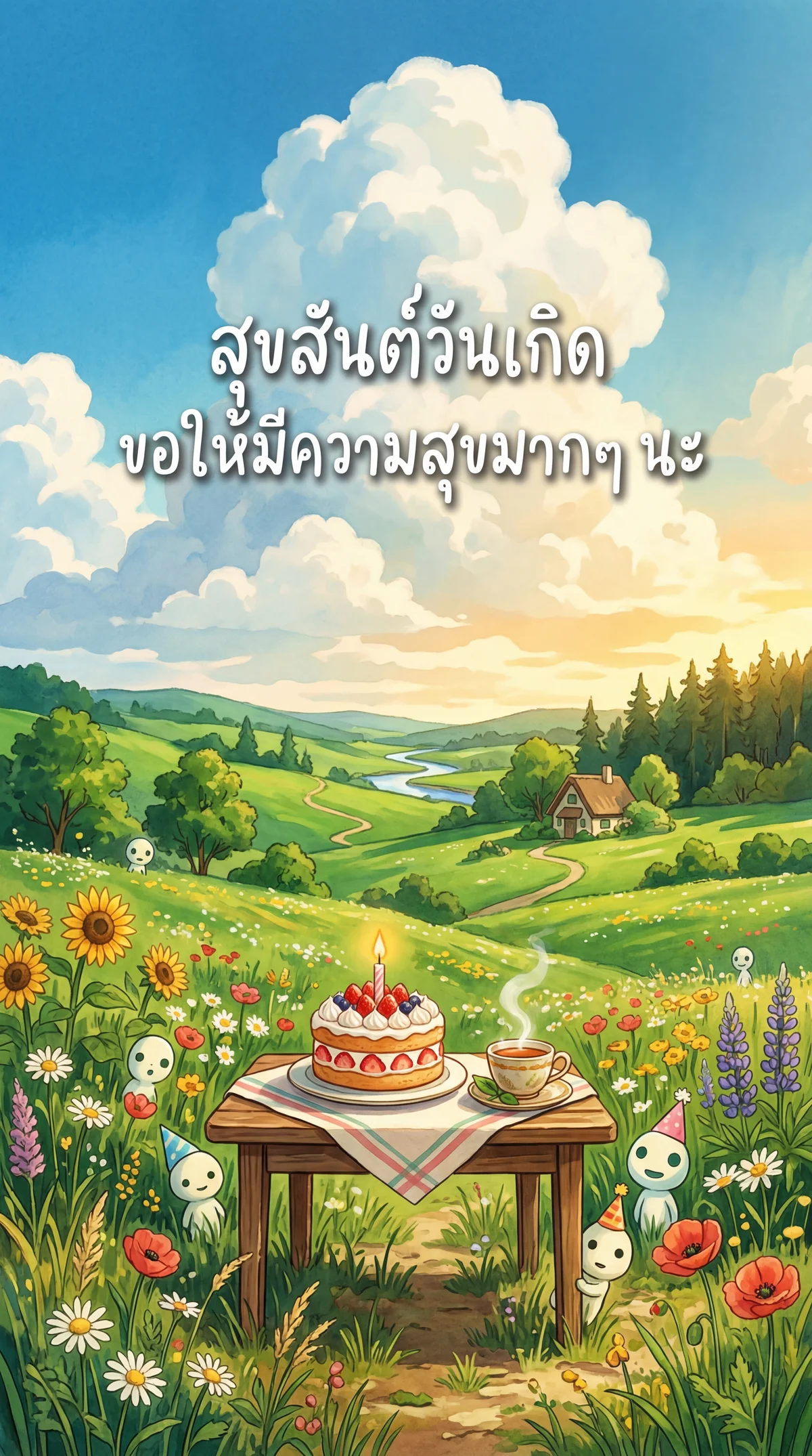 สุขสันต์วันเกิด ขอให้มีความสุขมากๆ นะ