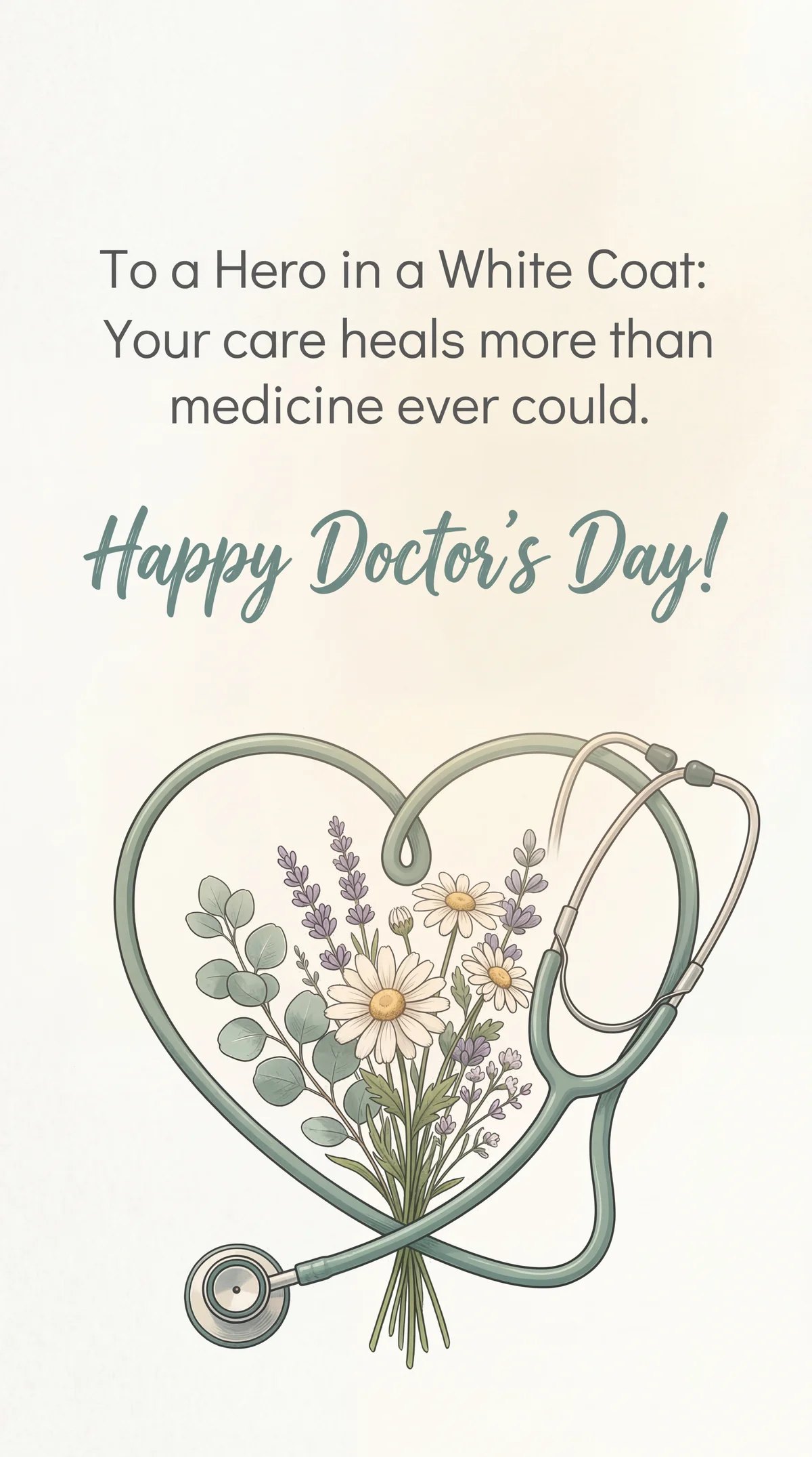 Happy Doctor's Day message to a caring professional