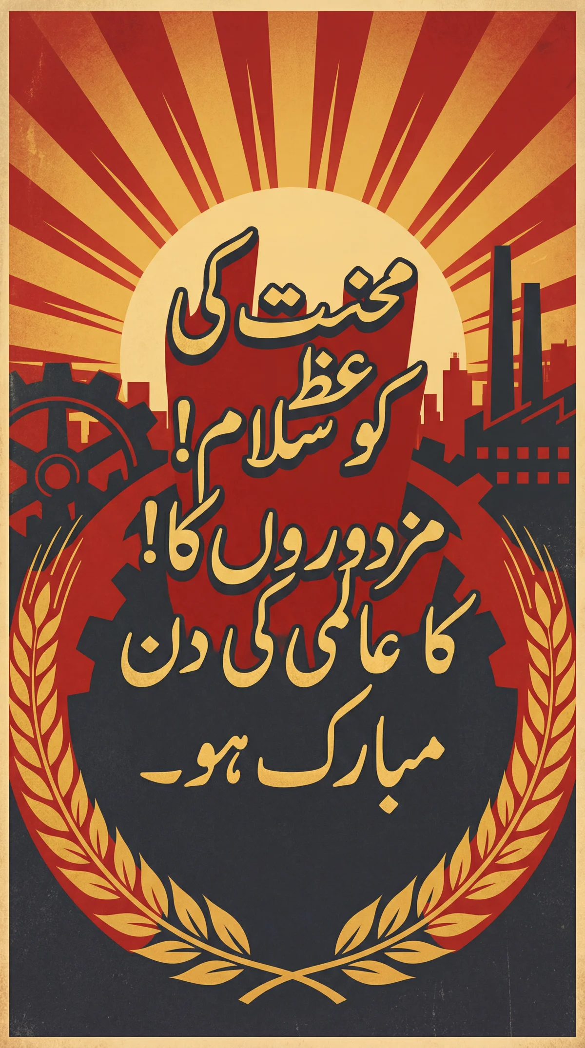 مزدوروں کے عالمی دن پر ساتھی کارکن کے لیے مبارکباد