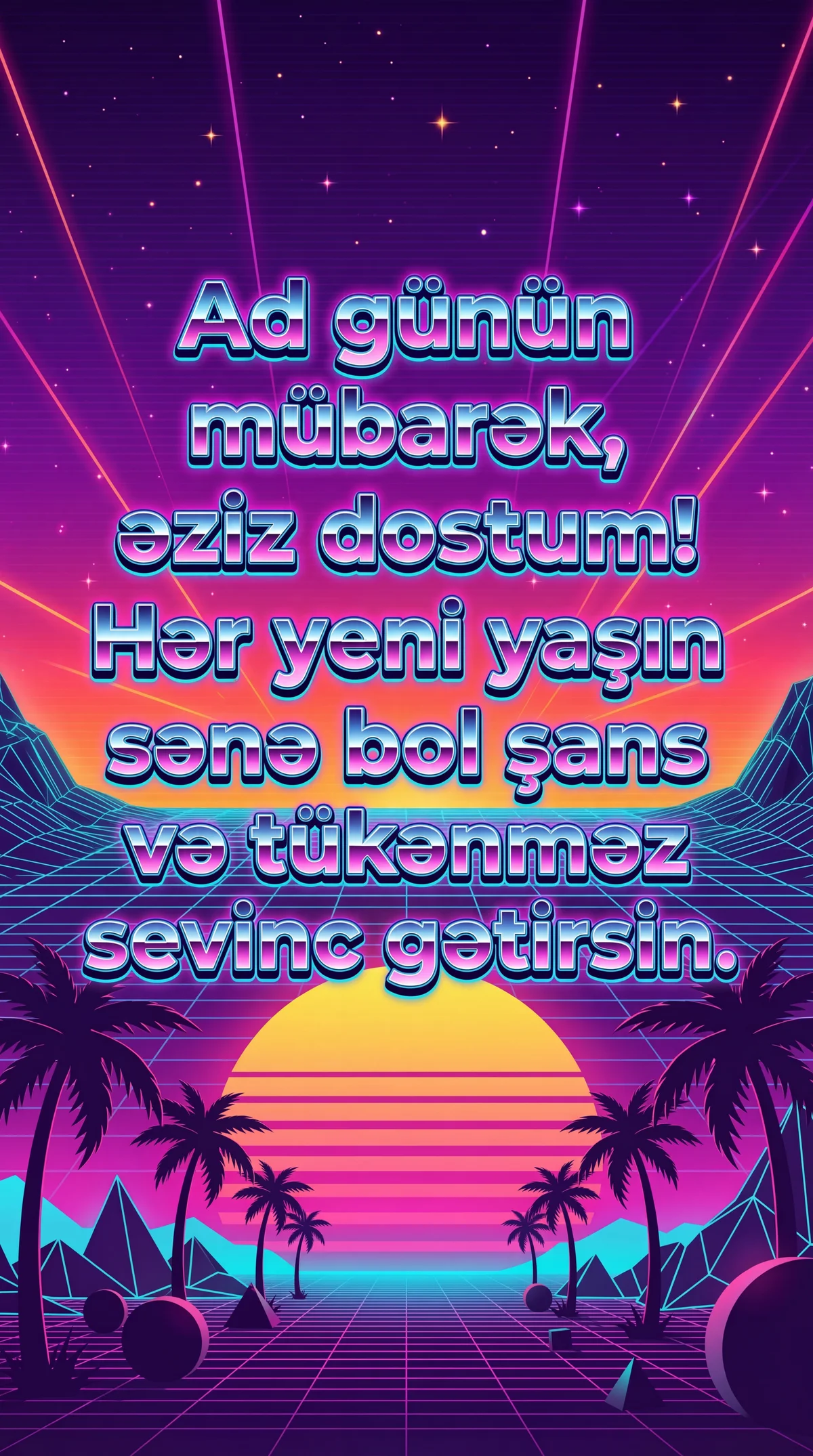 Əziz dostumun ad günü münasibətilə ən səmimi təbriklər!