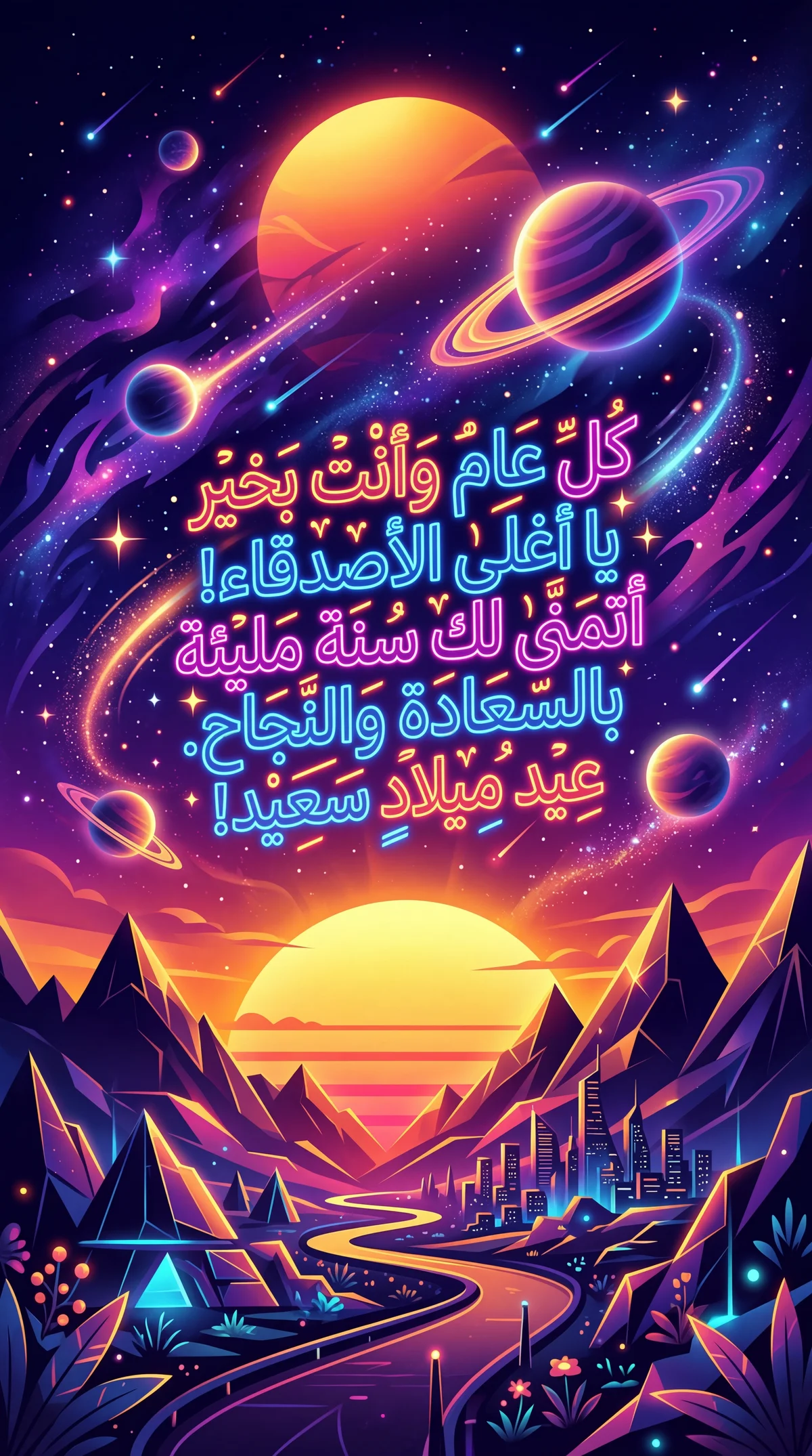 تهنئة عيد ميلاد سعيد لصديق مقرب