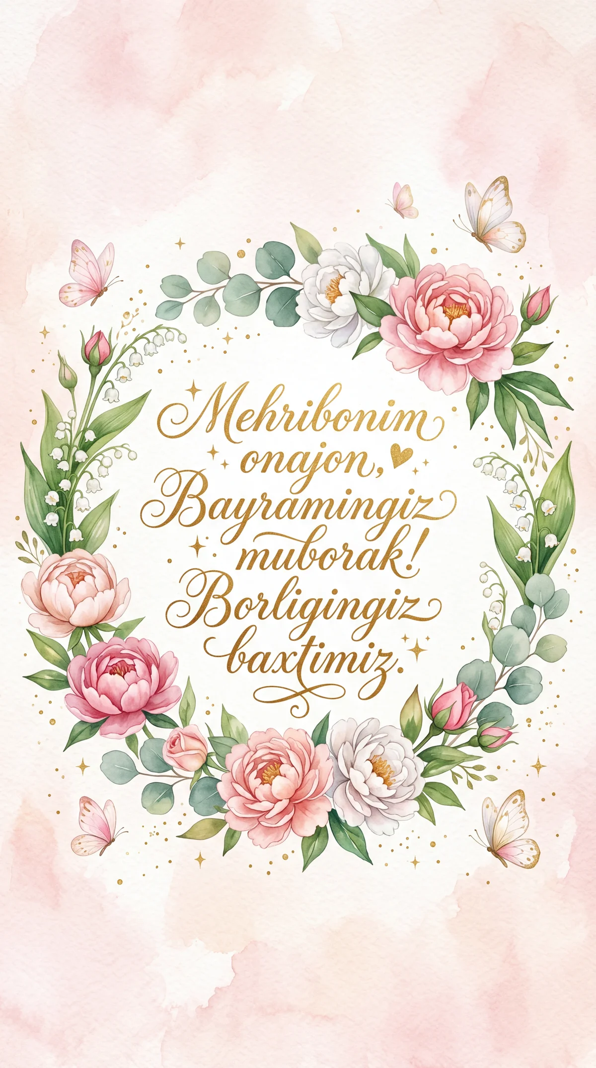 Onajonimga samimiy Onalar kuni tabrigi