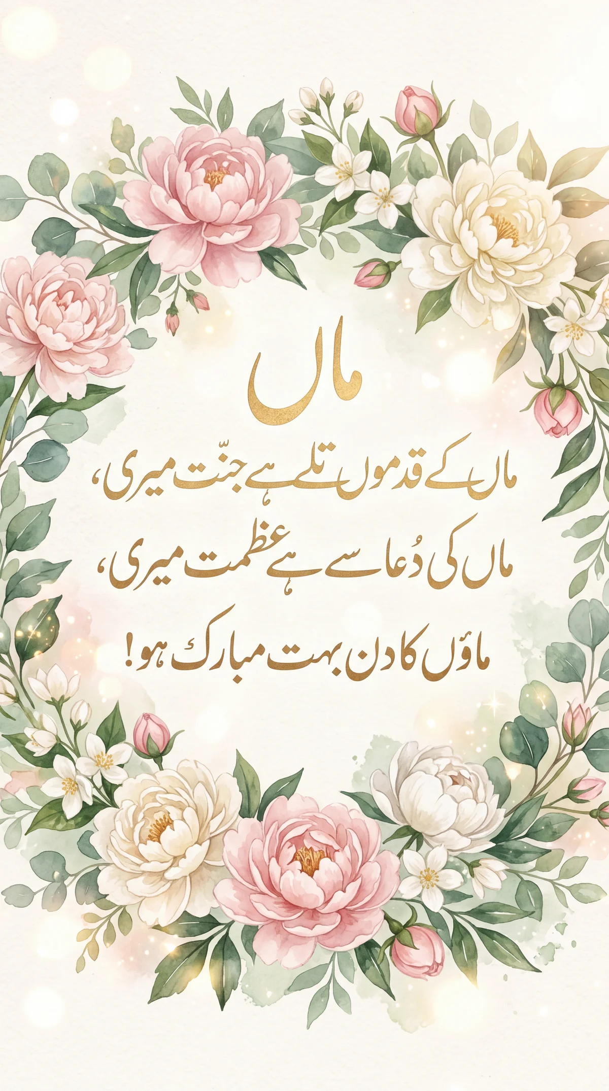 ماؤں کے دن پر میری پیاری ماں کے لیے دل کی گہرائیوں سے مبارکب...