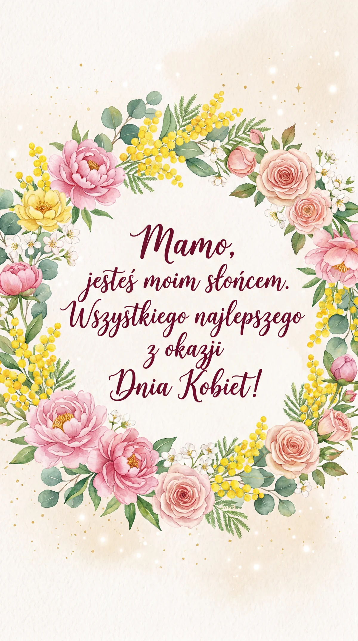 Wszystkiego najlepszego z okazji Dnia Kobiet, droga mamo!
