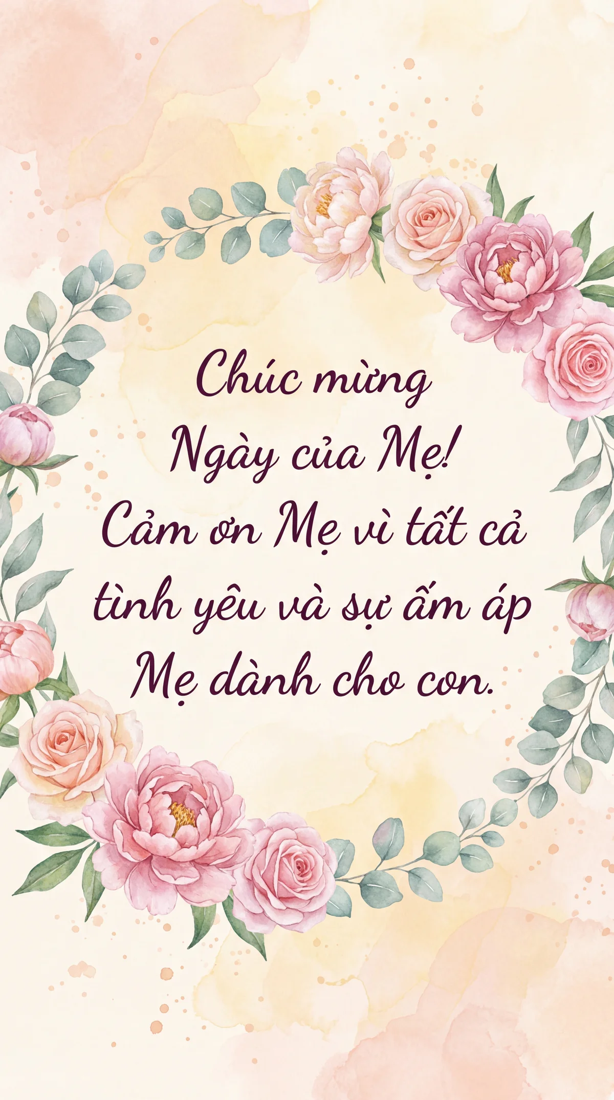 lời chúc mừng Ngày của Mẹ ấm áp