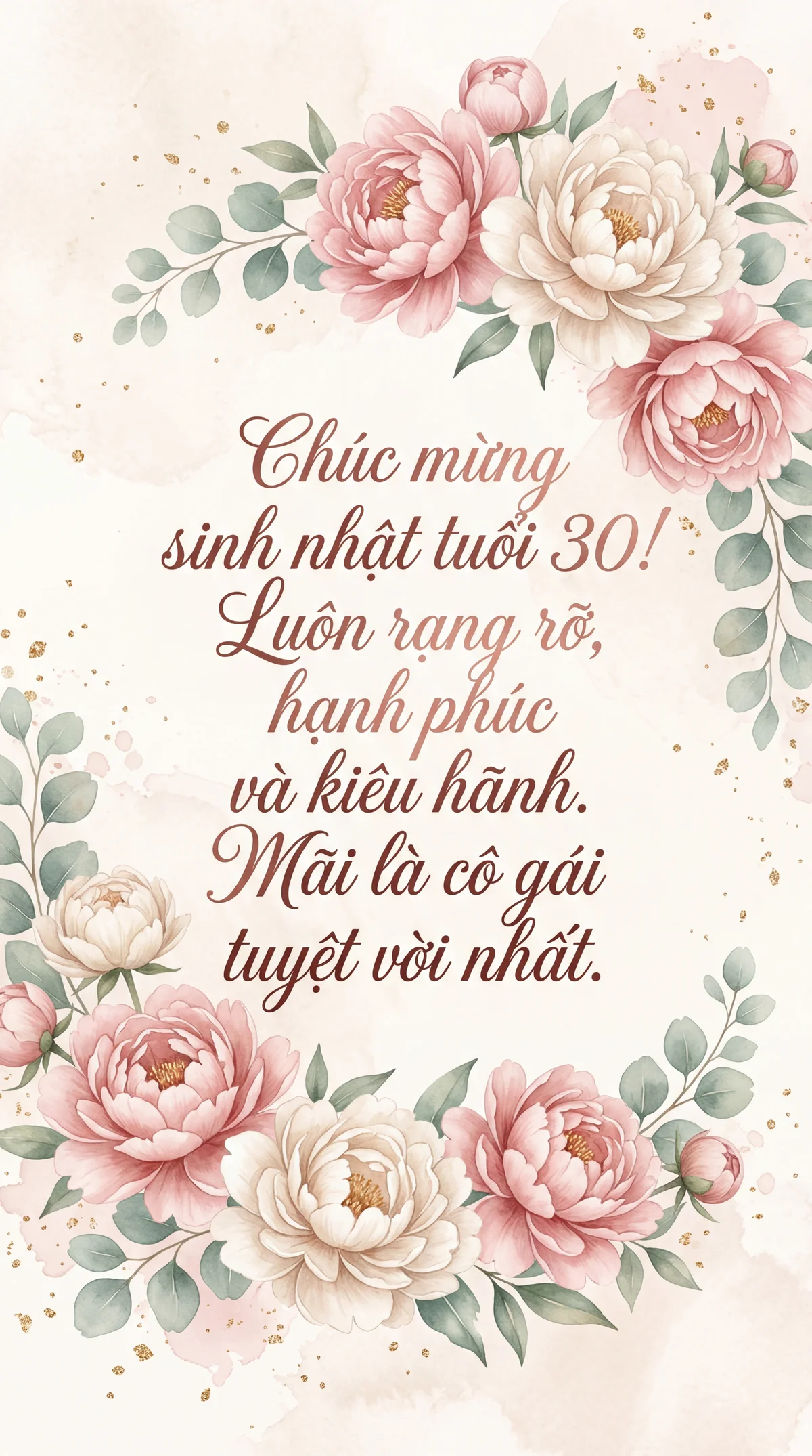 thiệp chúc mừng sinh nhật tuổi 30 cho em gái